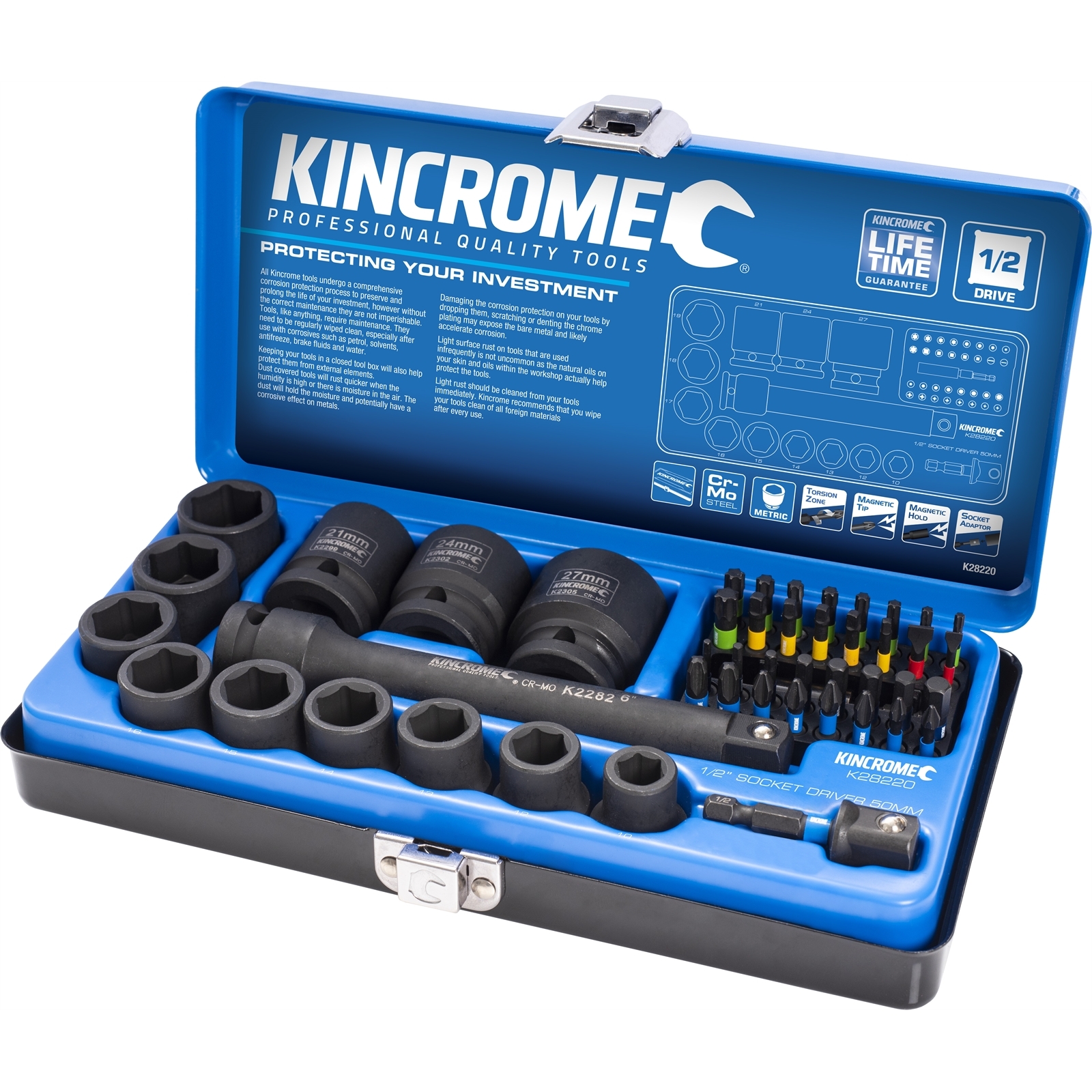 Kincrome 1/2" Impact Socket Set - 47 Piece - Bunnings Australia