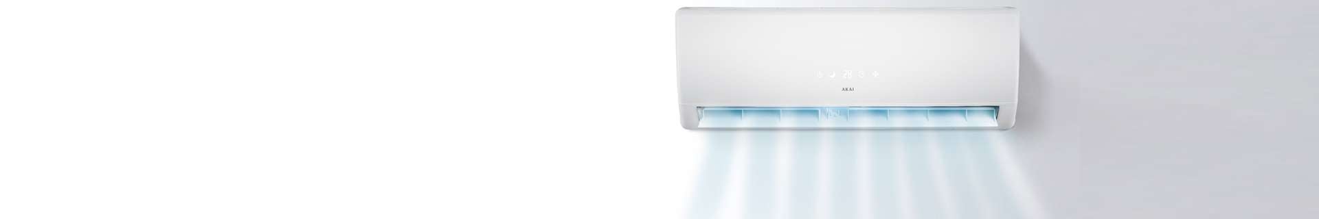 Air conditioner on wall.