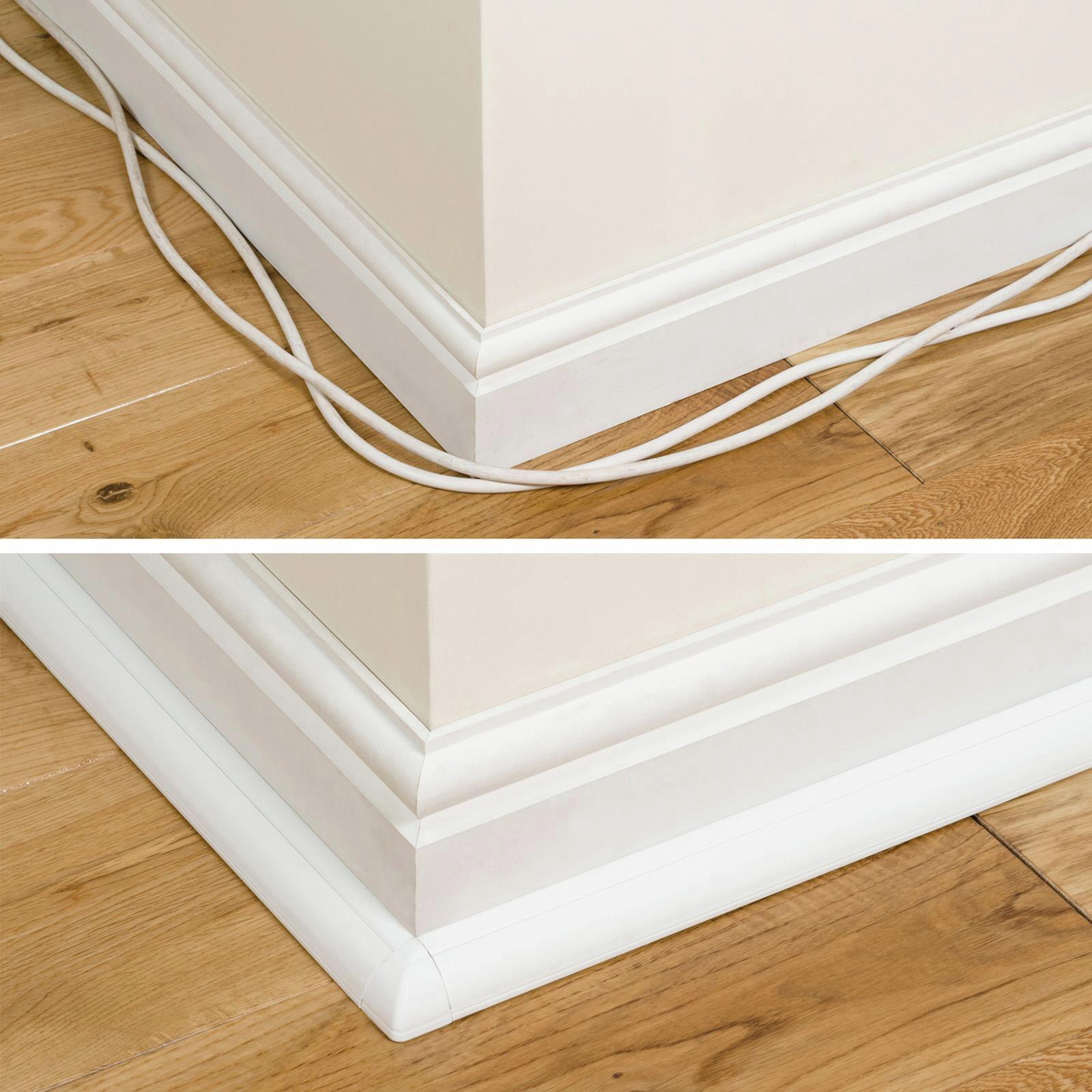 DLine 2m White Cable Management Quadrant Adhesive Cover Bunnings