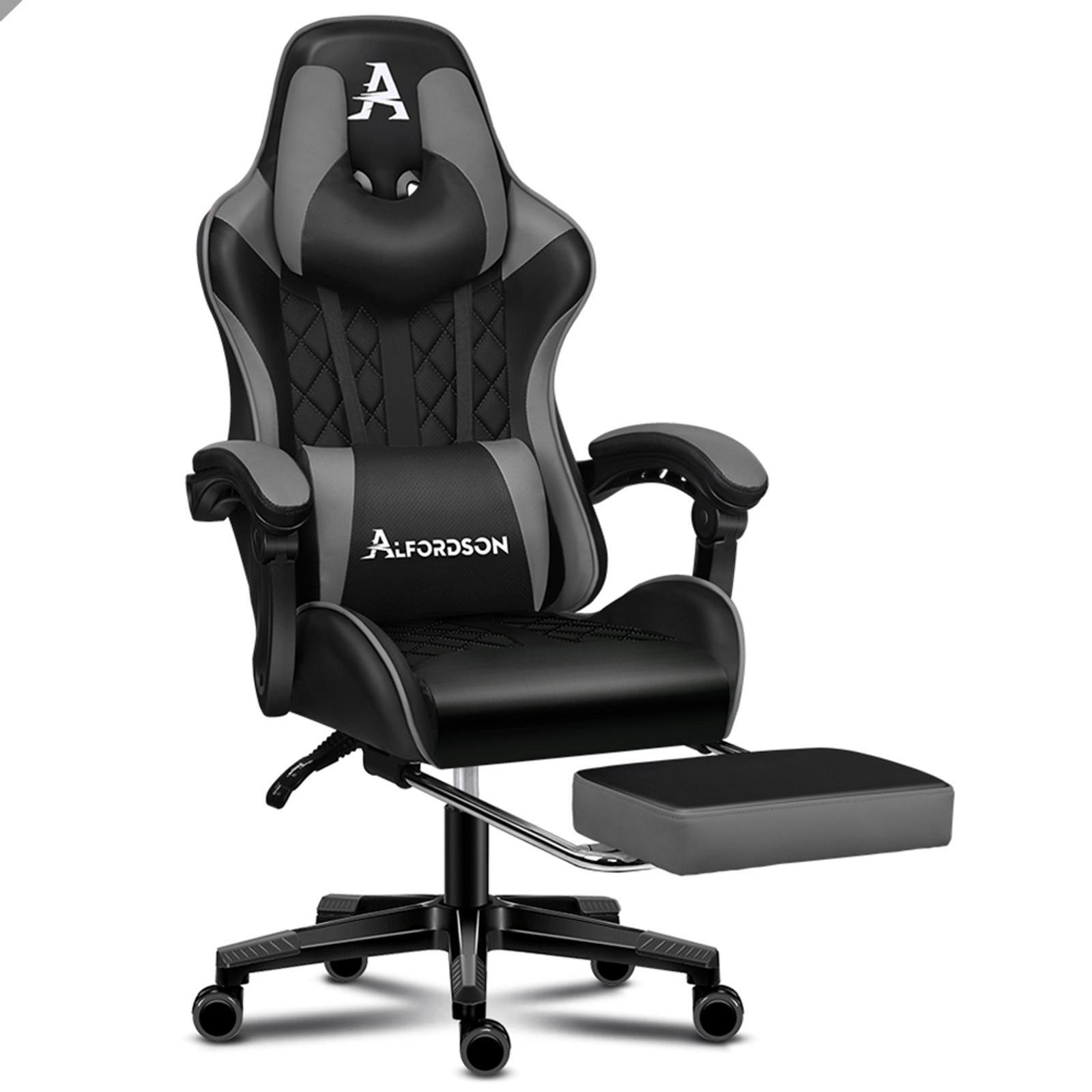 ALFORDSON Gaming Office Chair Black Grey Bunnings Australia