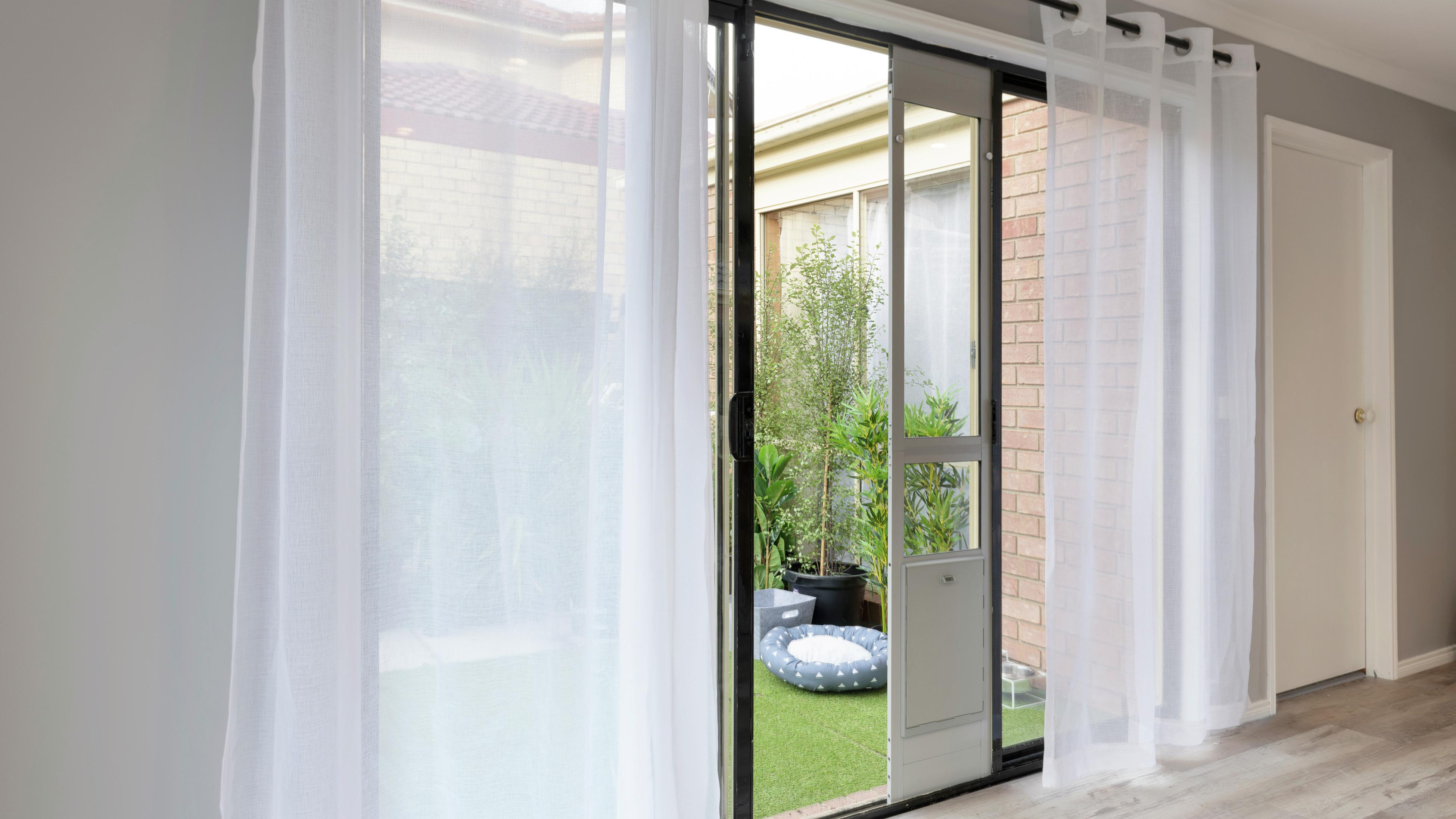 Install dog door in french clearance door