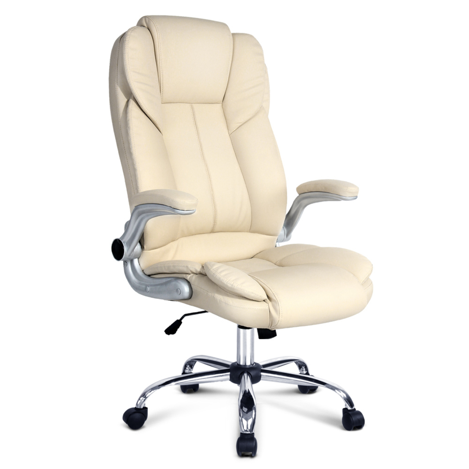 Artiss Kea Executive Office Chair Leather Beige Bunnings Australia