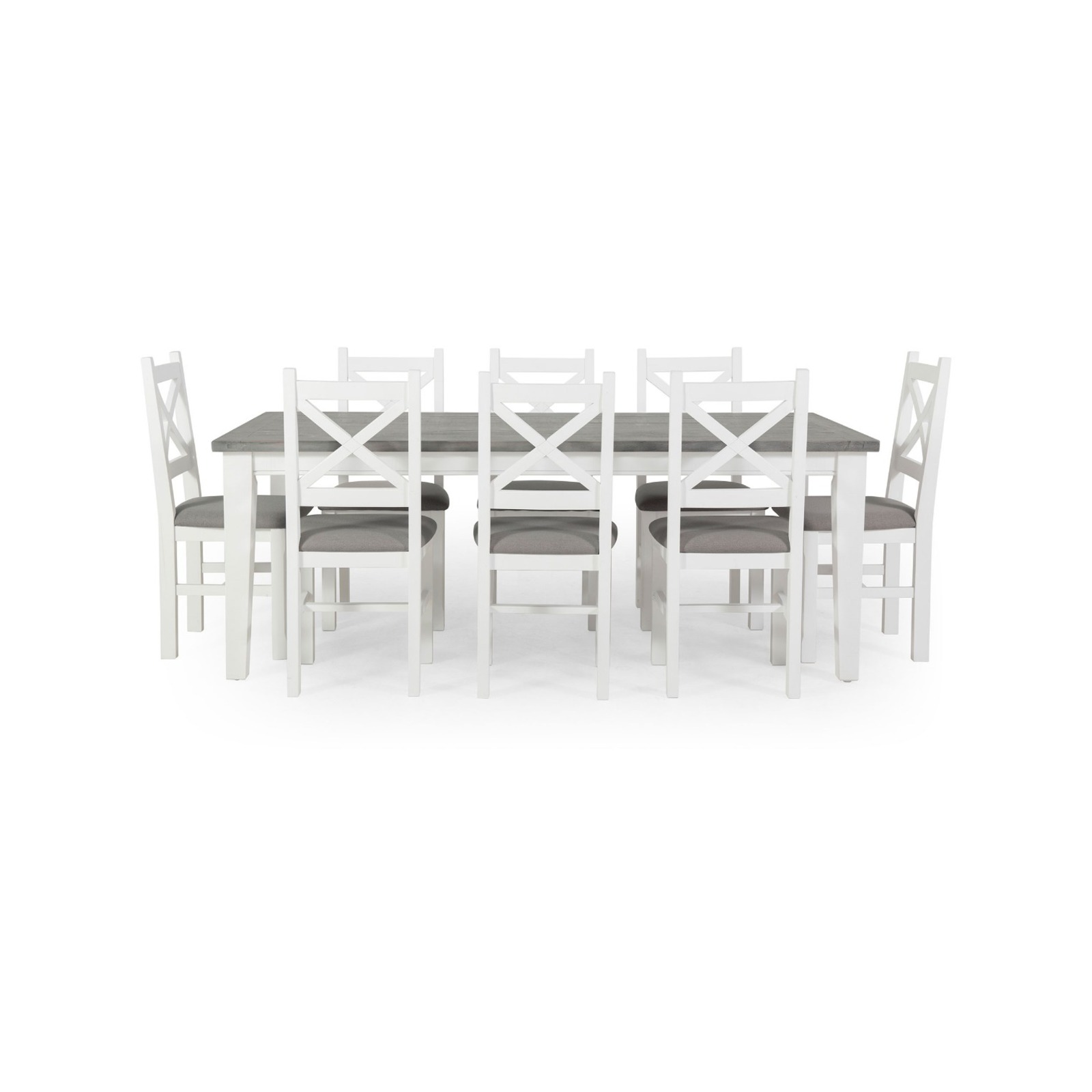 Ashton 8 Seater Rectangle Timber Dining Table And Chairs Wooden Setting ...