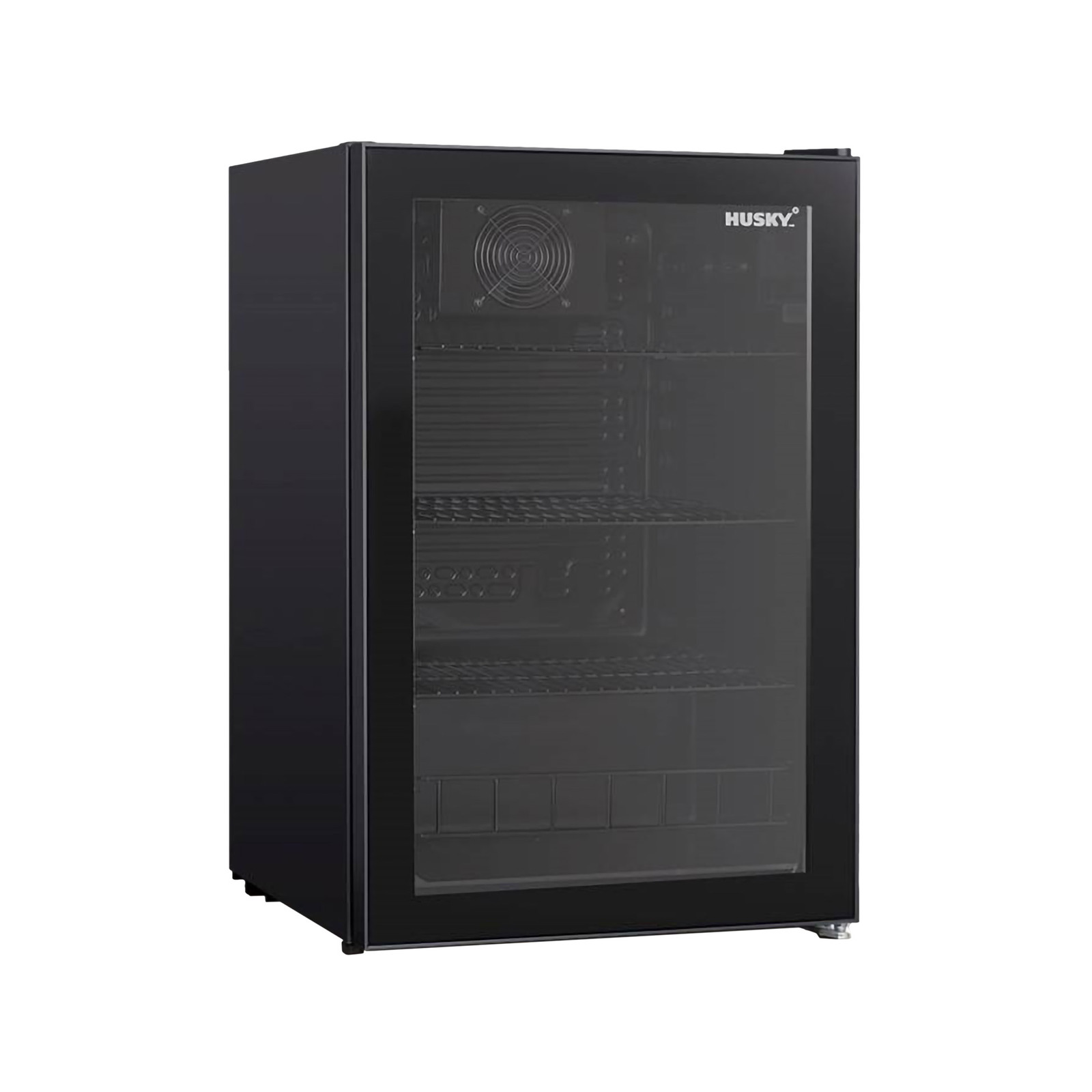 Husky 130L Black Glass Door Undercounter Bar Fridge Bunnings Australia