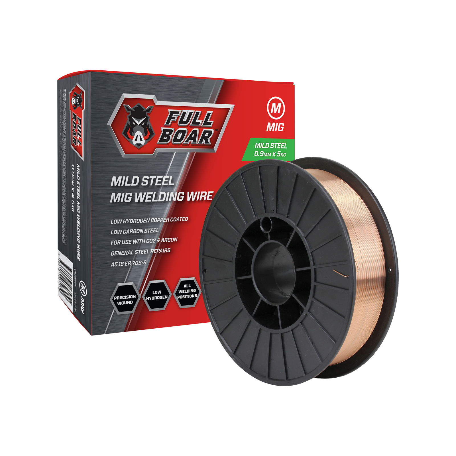 Full Boar 0.9mm x 5.0kg Mild Steel MIG Wire Bunnings Australia