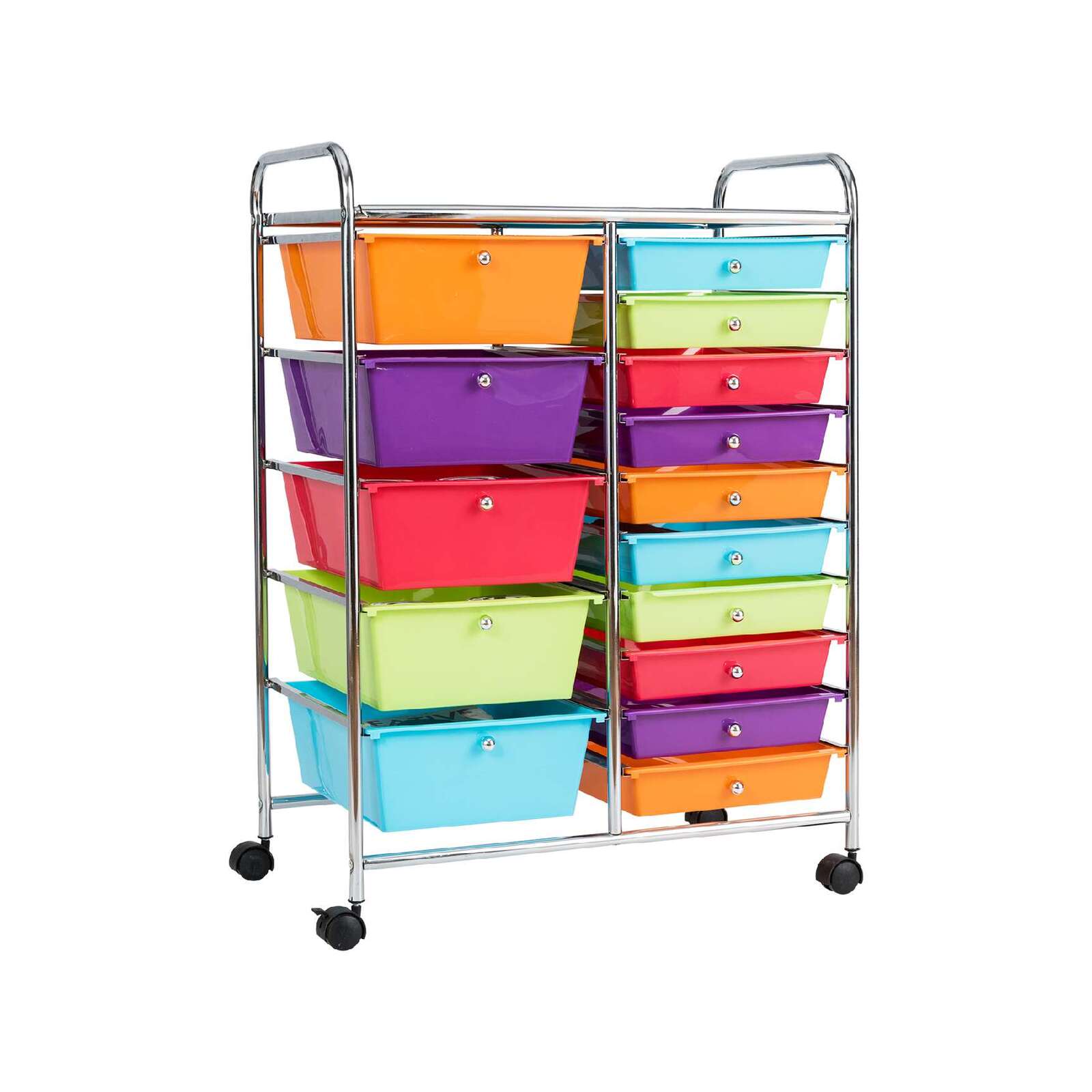 Costway Rolling Storage Trolley Filing Cabinet, Multi-color - Bunnings 