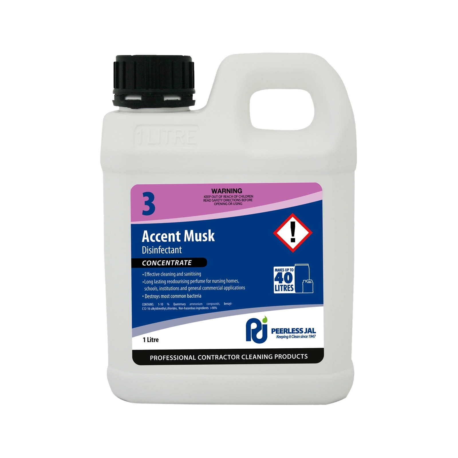 Peerless JAL 1L Accent Musk Disinfectant Bunnings Australia
