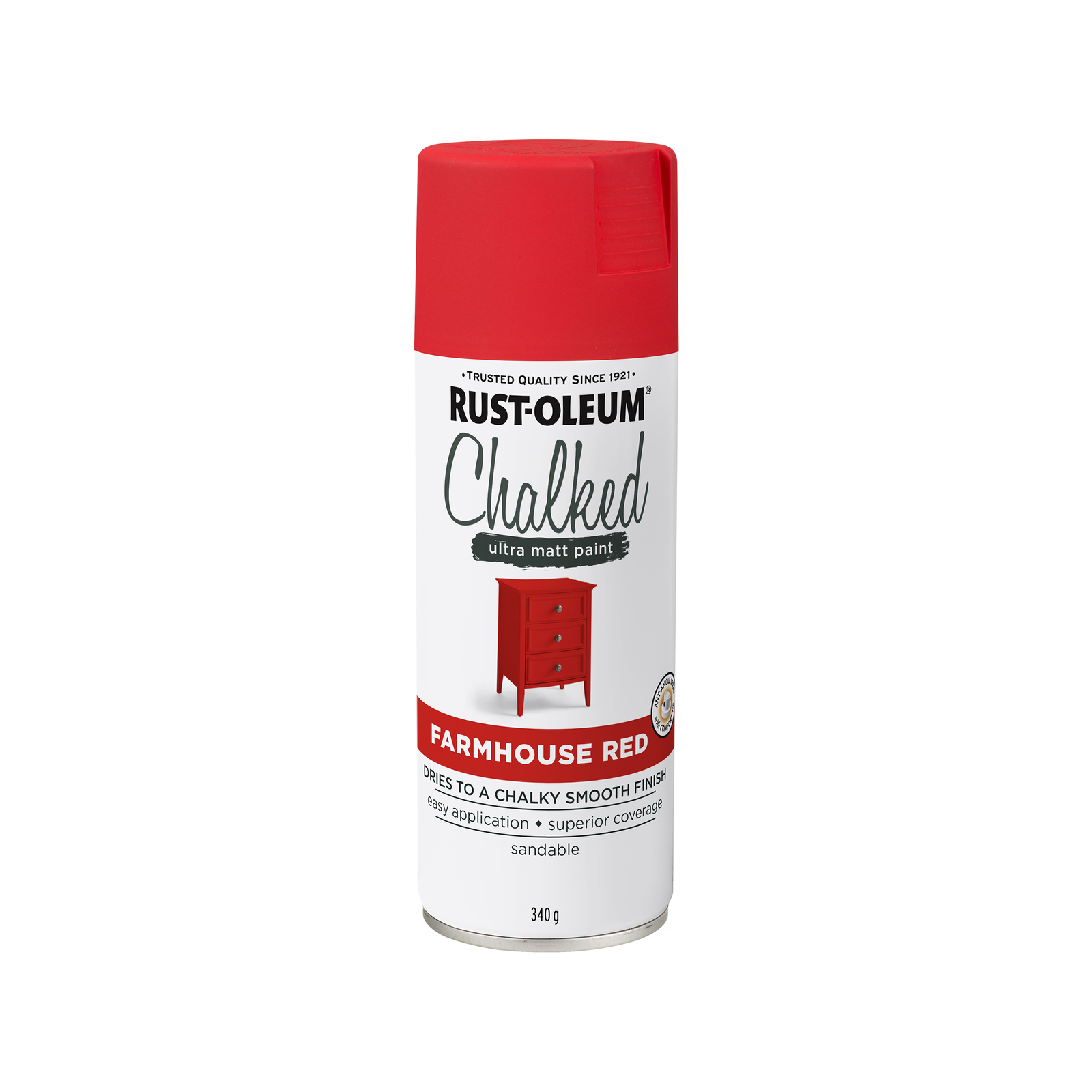 RustOleum 340g Farmhouse Red Chalked Spray Paint Bunnings Australia
