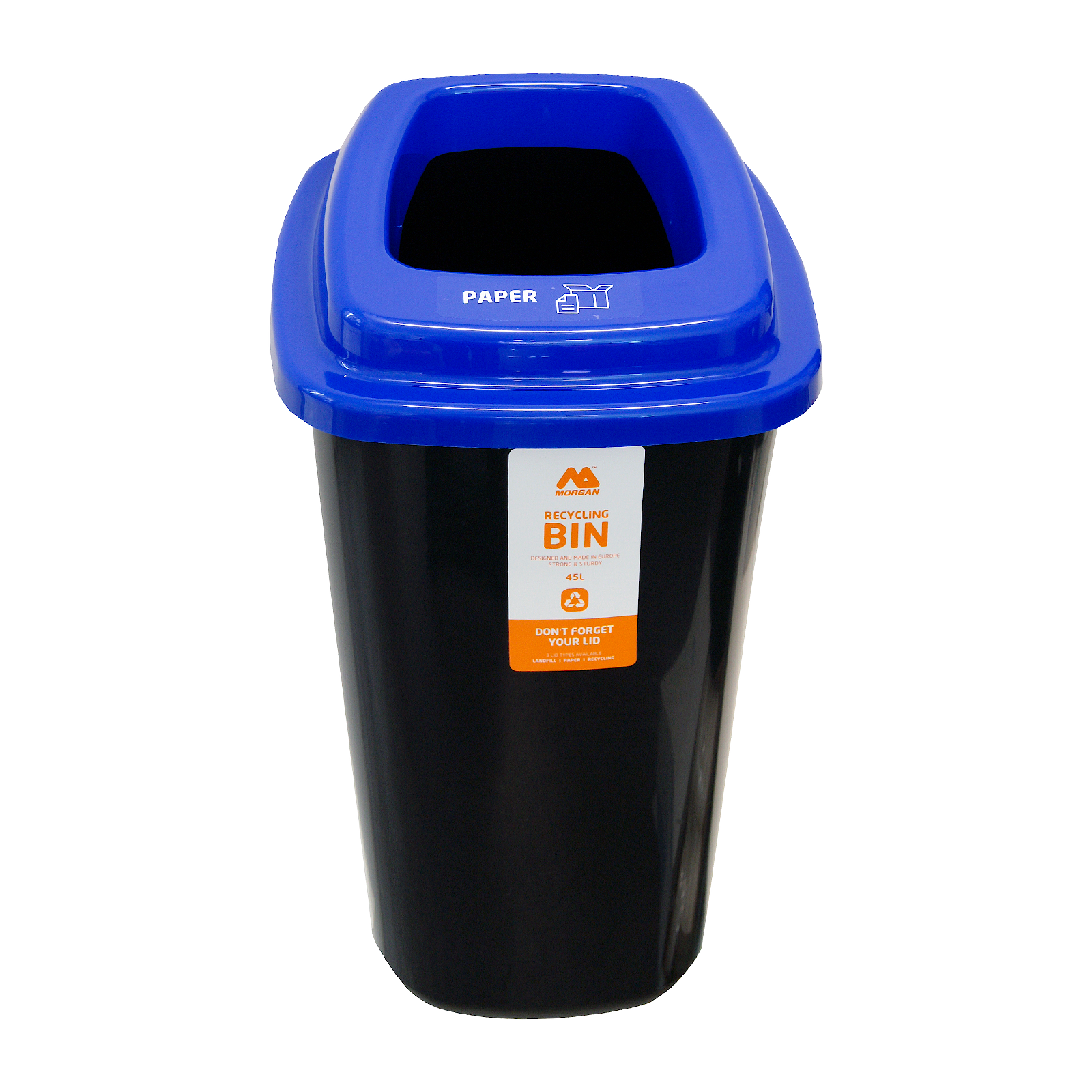 45L Blue Lid Recycling Bin Bunnings New Zealand
