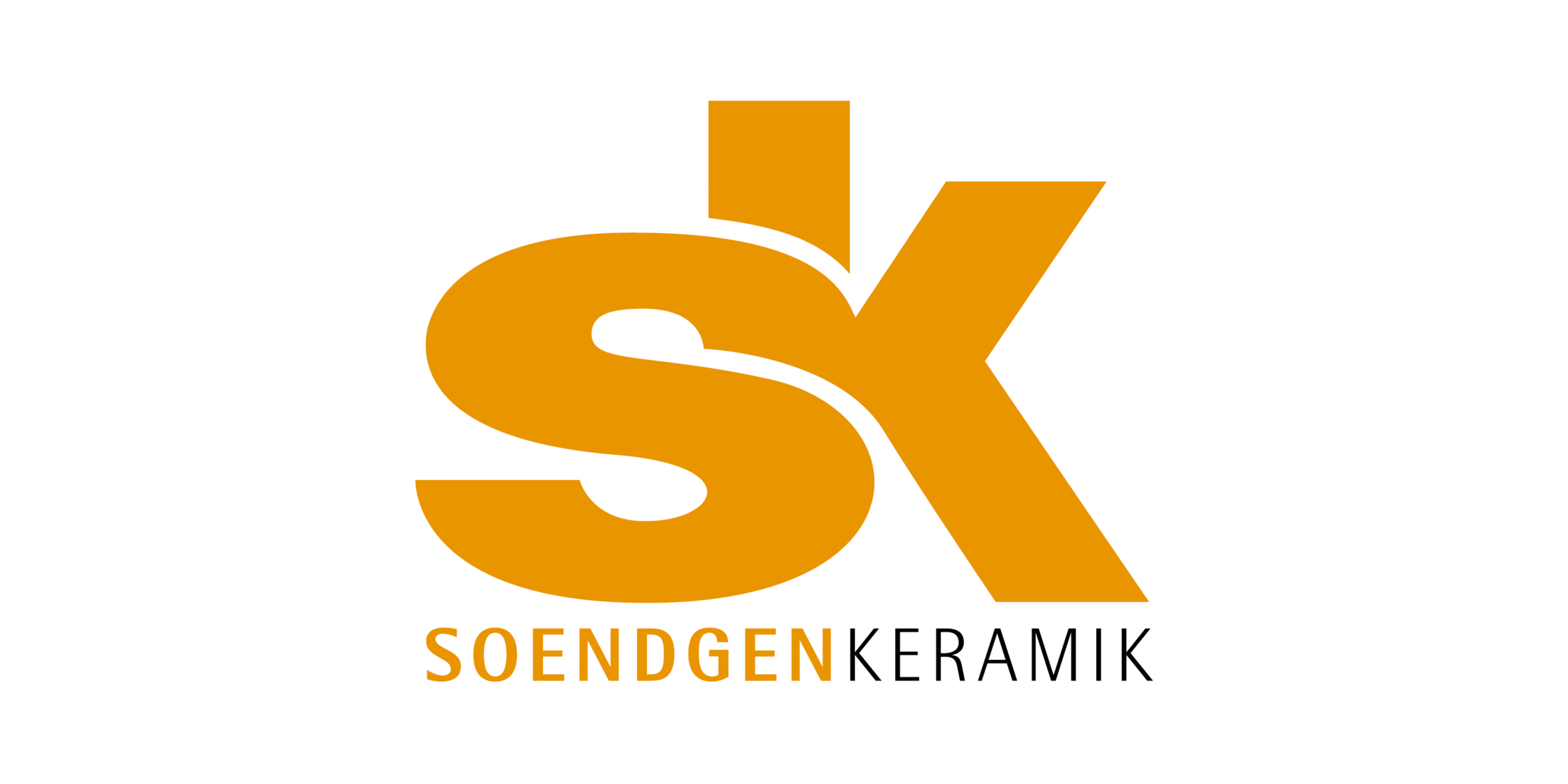 Mustard and black logo on white background