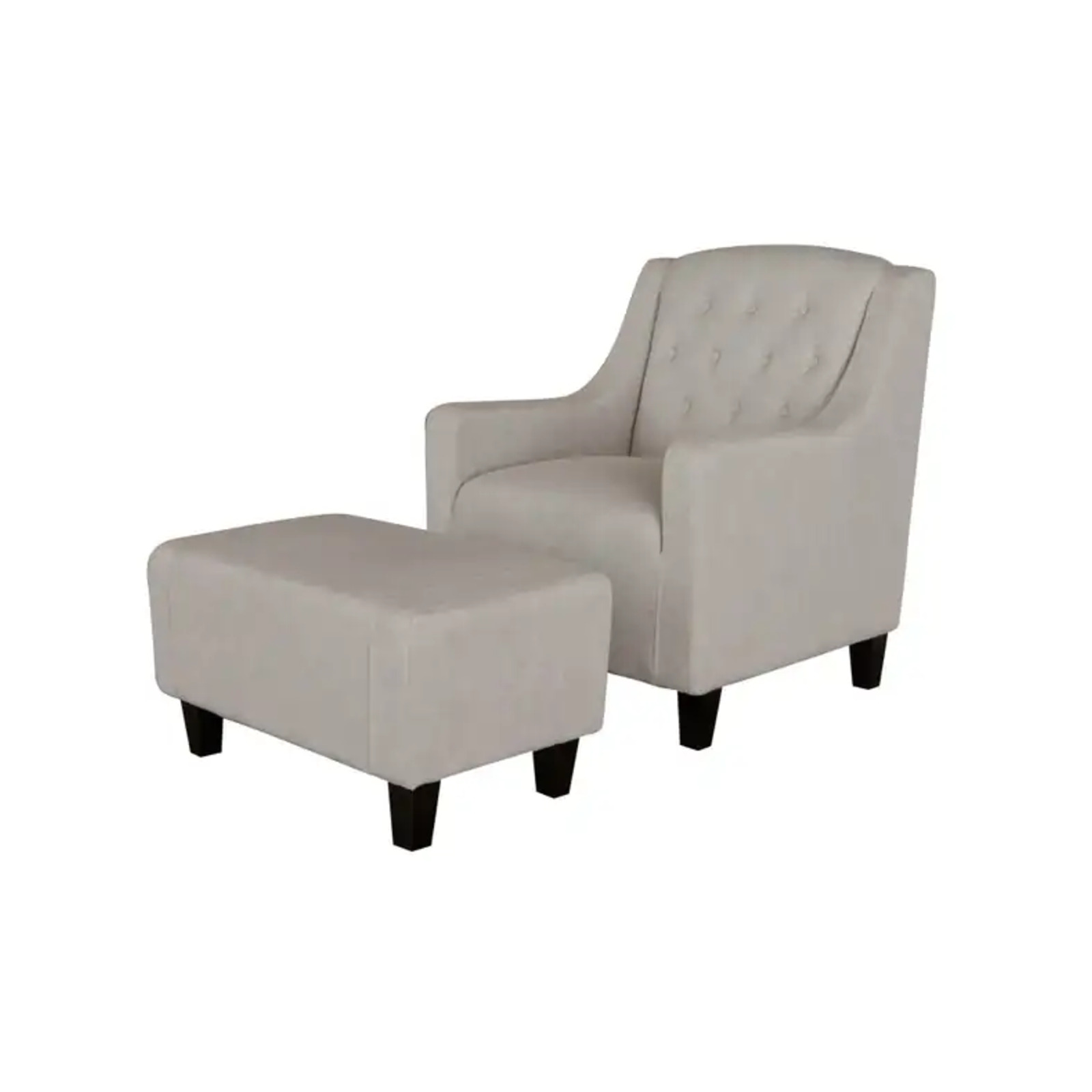 Canberra Natural Fabric ArmChair & Footstool Set Bunnings Australia