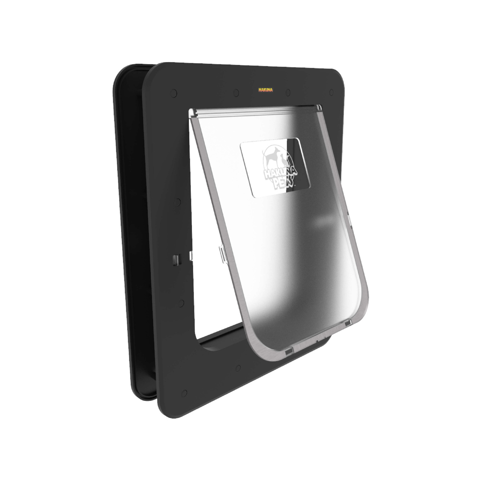 Hakuna Pets Medium Black Super Tough Pet Door Bunnings Australia