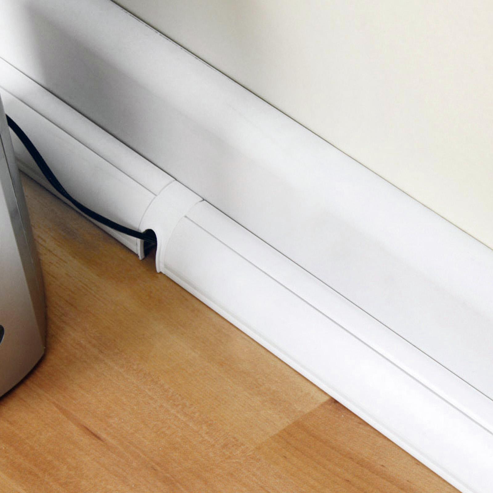 DLine 2m White Cable Management Quadrant Adhesive Cover Bunnings