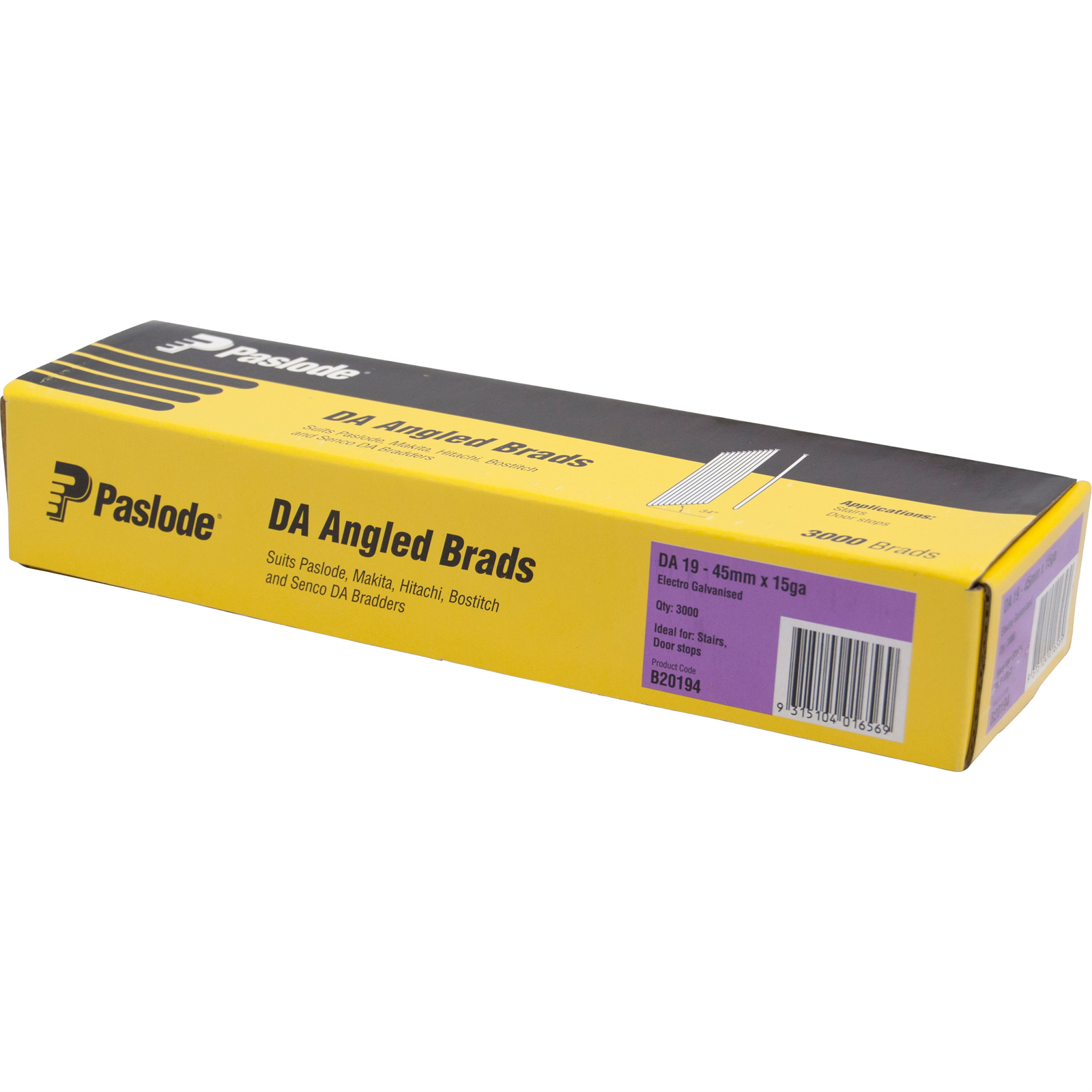 Paslode 45mm DA Angle Brad Nails 3000 Pack Bunnings Australia