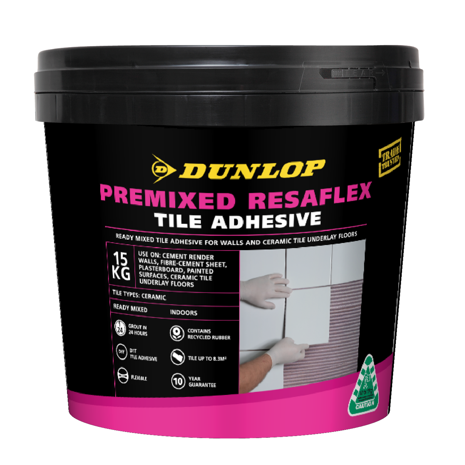 Dunlop 15kg Premixed Resaflex Wall and Floor Adhesive Bunnings Australia
