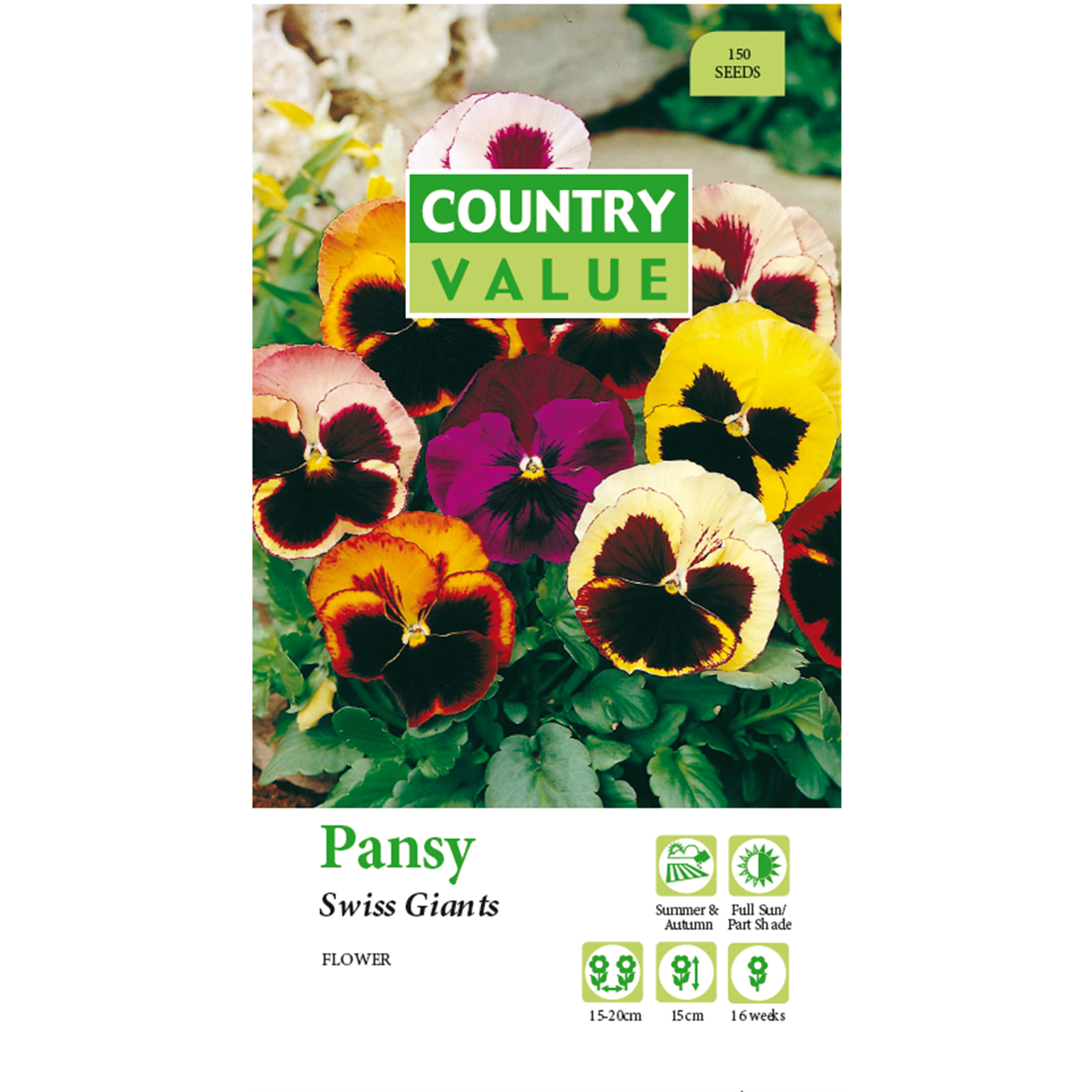Country Value Swiss Giants Pansy Flower Seeds Bunnings Australia