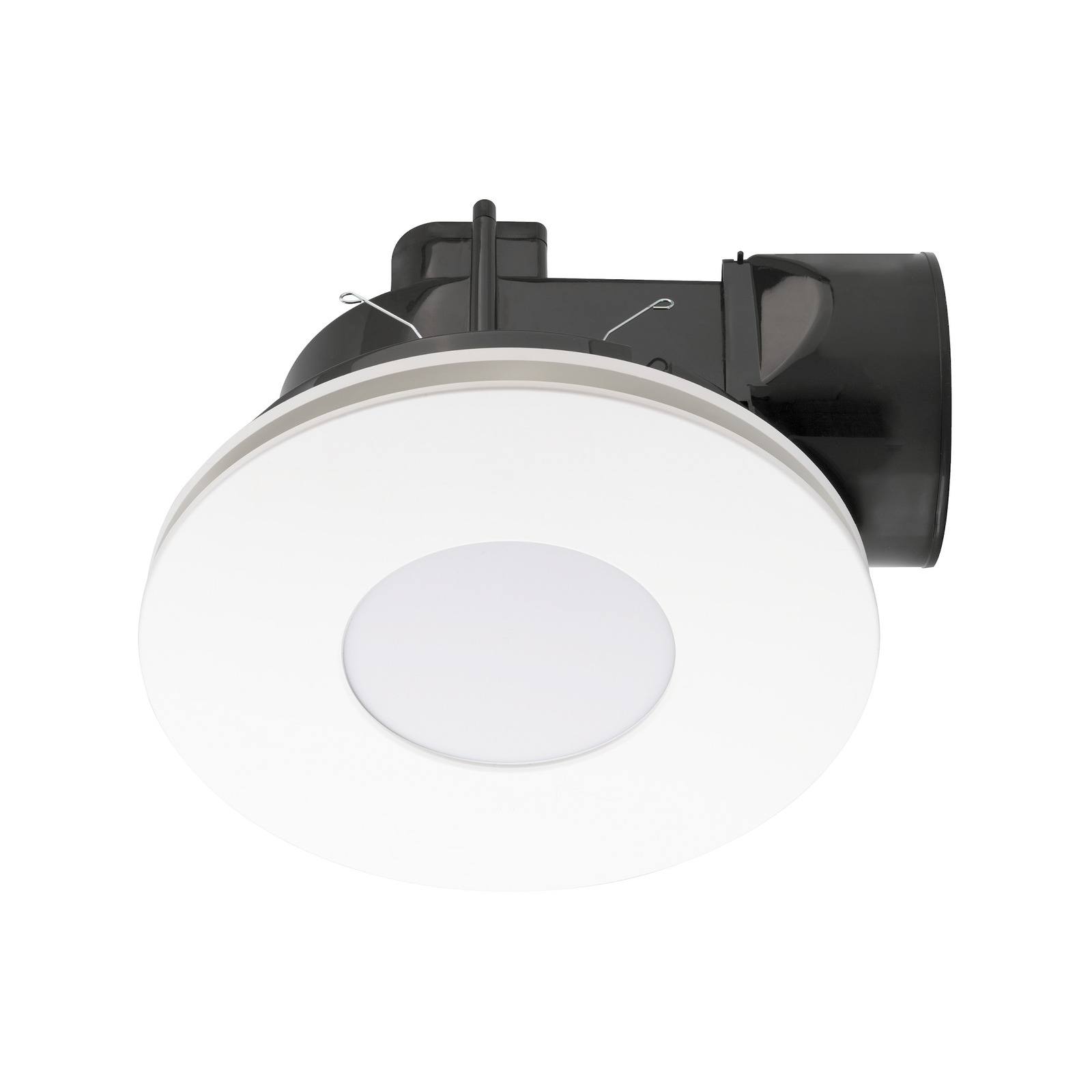 Mercator 290mm White Plug-In Round Exhaust Fan with Tri-Colour LED Light -  Bunnings Australia