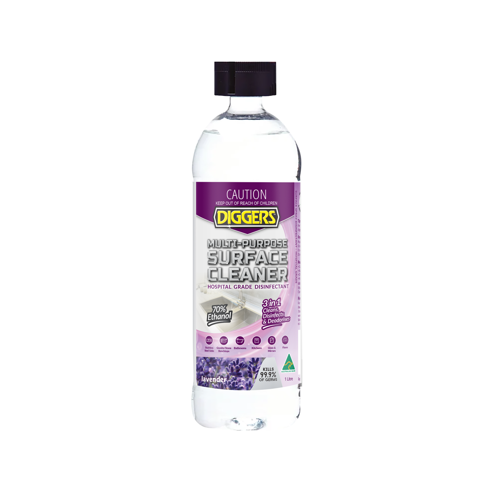 DIGGERS™ 1L Lavender MultiPurpose Surface Cleaner Bunnings Australia
