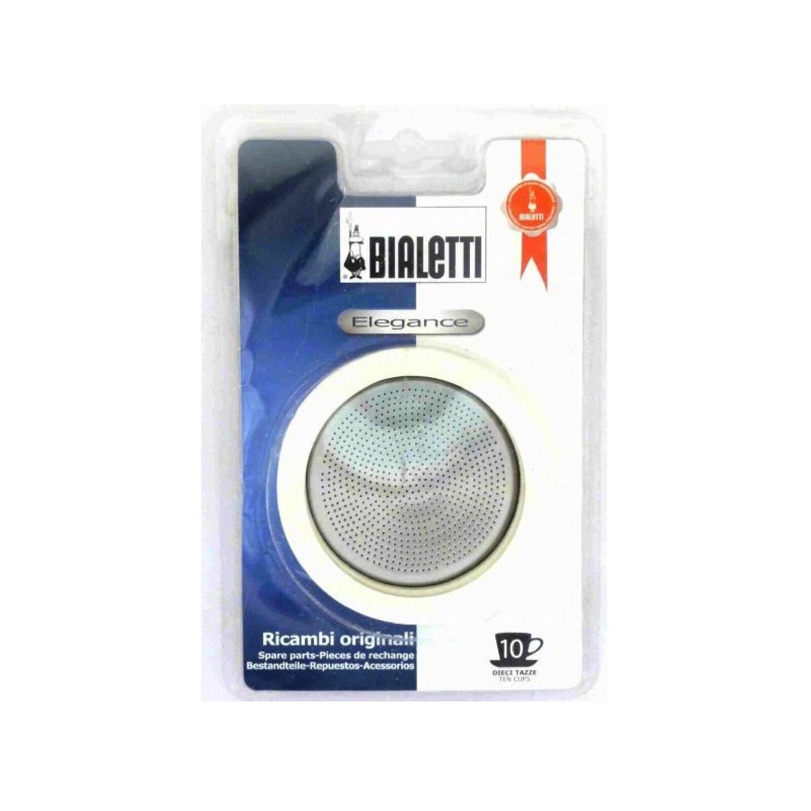 Bialetti Silicone Ring Gasket + Filter Plate For SS Percolator 10 Cup