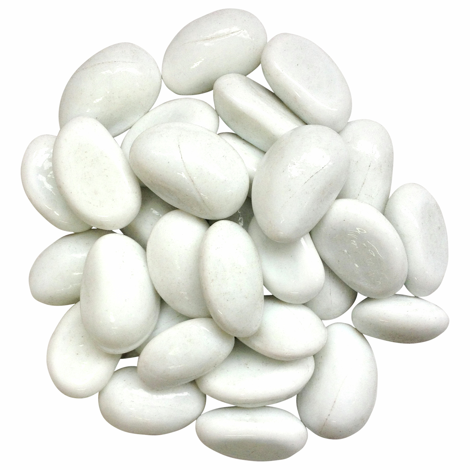 Tuscan Path 1kg 30 35mm Moroccan White Glass Decorative Pebble Bunnings Australia