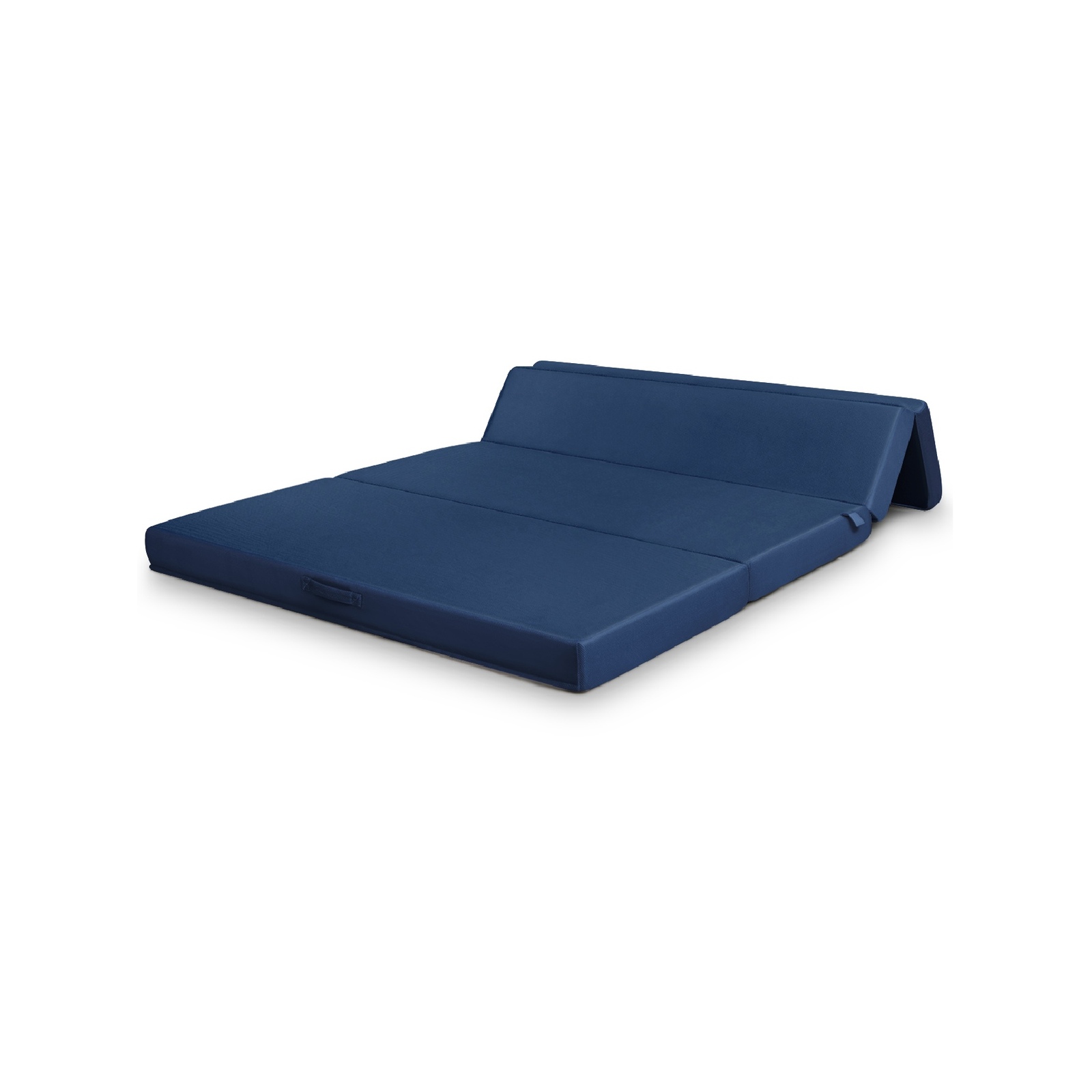 Costway Queen Size Folding Sponge Mattress 4Fold Floor Bed Mat Navy