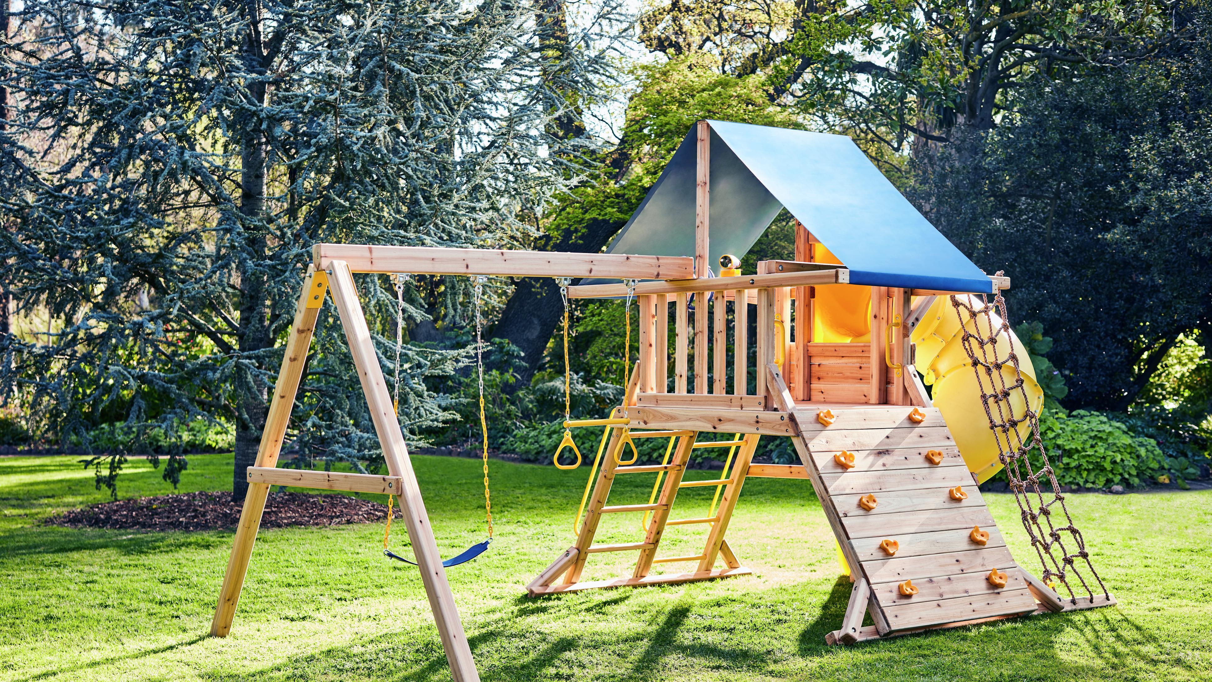 Wooden store playground toys