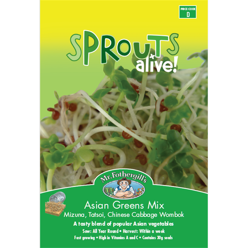 Mr Fothergill's Sprouts Alive Asian Green Seeds - Bunnings Australia