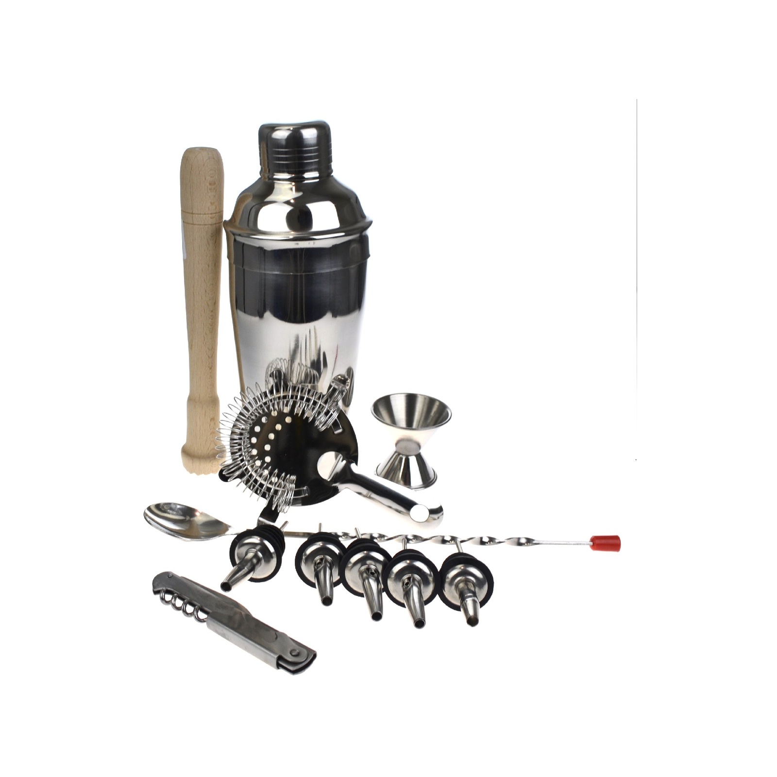 Deluxe 10 Piece Cocktail Shaker Set With Free Waiters Friend