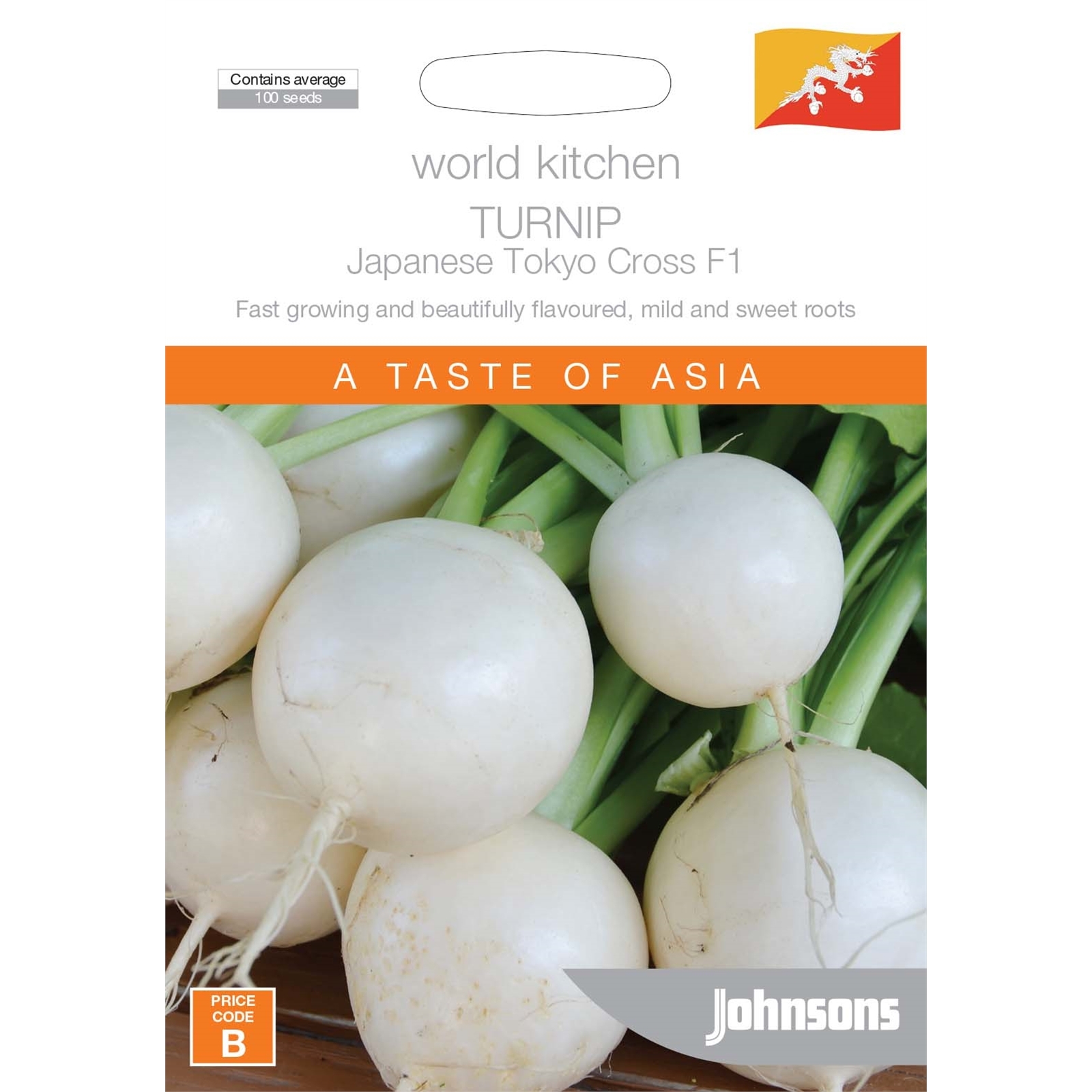 Johnsons World Kitchen Turnip Japanese Tokyo Cross F1 Seeds Bunnings