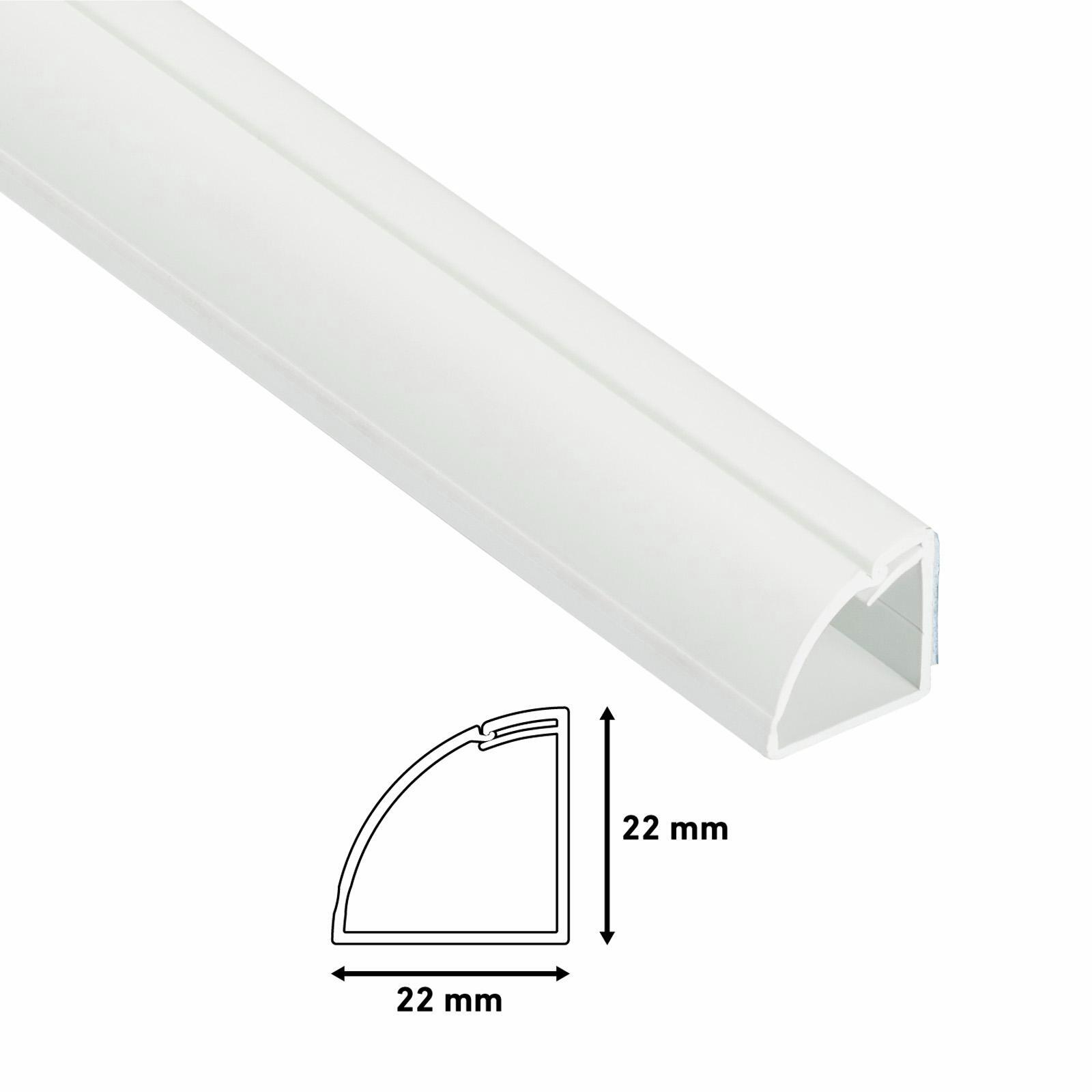 DLine 2m White Cable Management Quadrant Adhesive Cover Bunnings