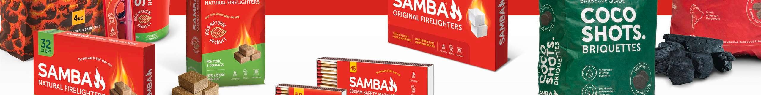 Background banner image displaying Samba product.
