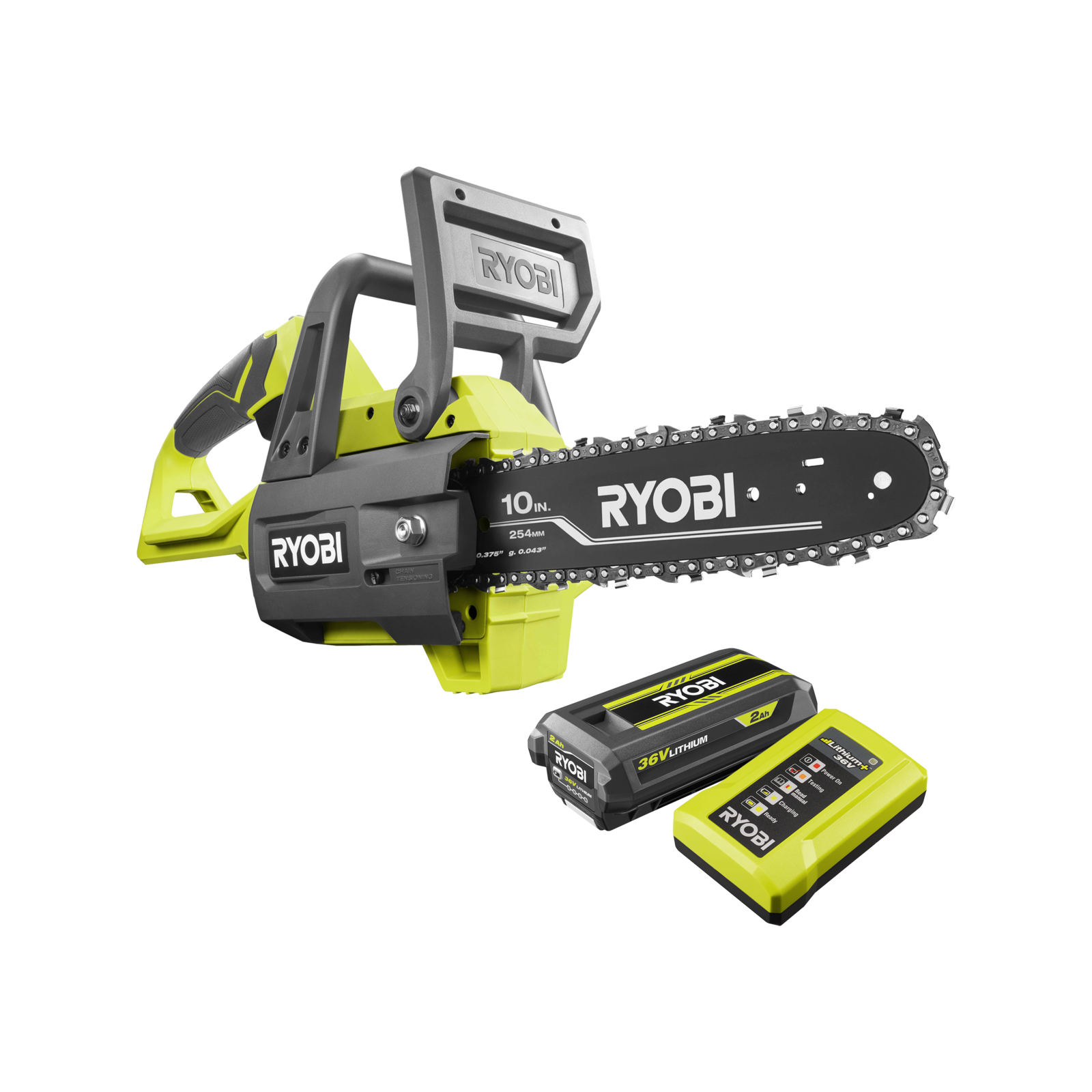 Ryobi 36V Cordless 10” 25cm Pruning Chainsaw 2.0Ah Kit - Bunnings Australia