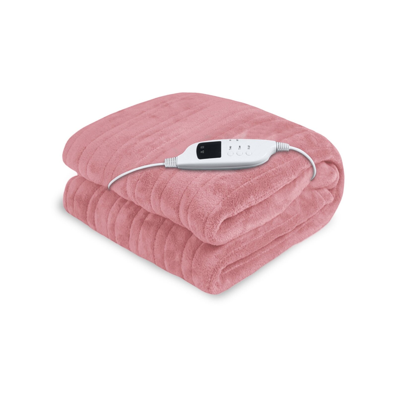 Laura Hill Heated Electric Blanket Throw Rug Coral Warm Fleece Pink -  Bunnings Australia