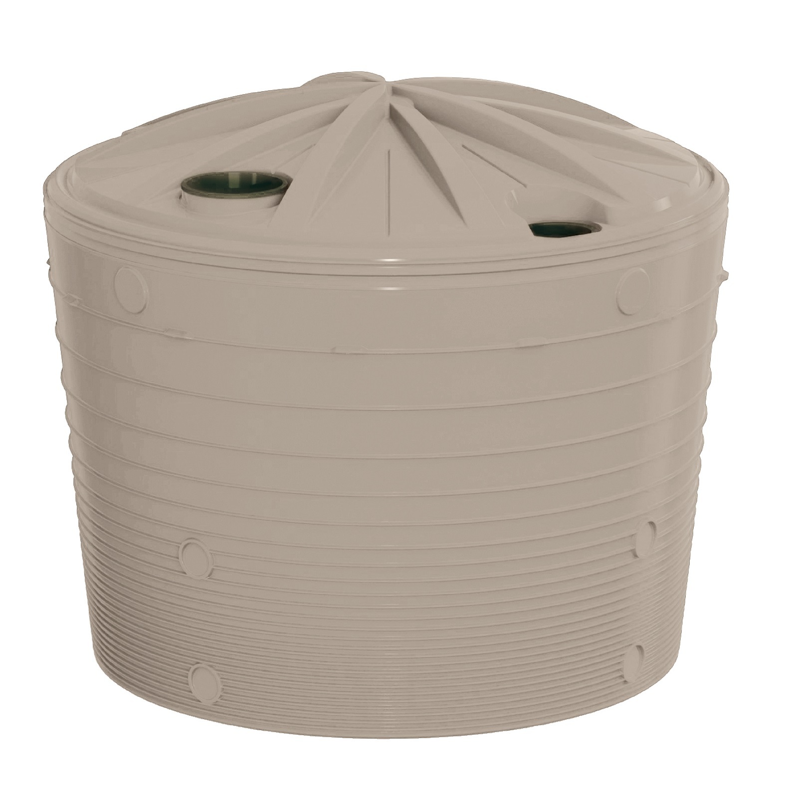 Team Poly 5000L Birch Grey Boabab Round Poly Water Tank Bunnings