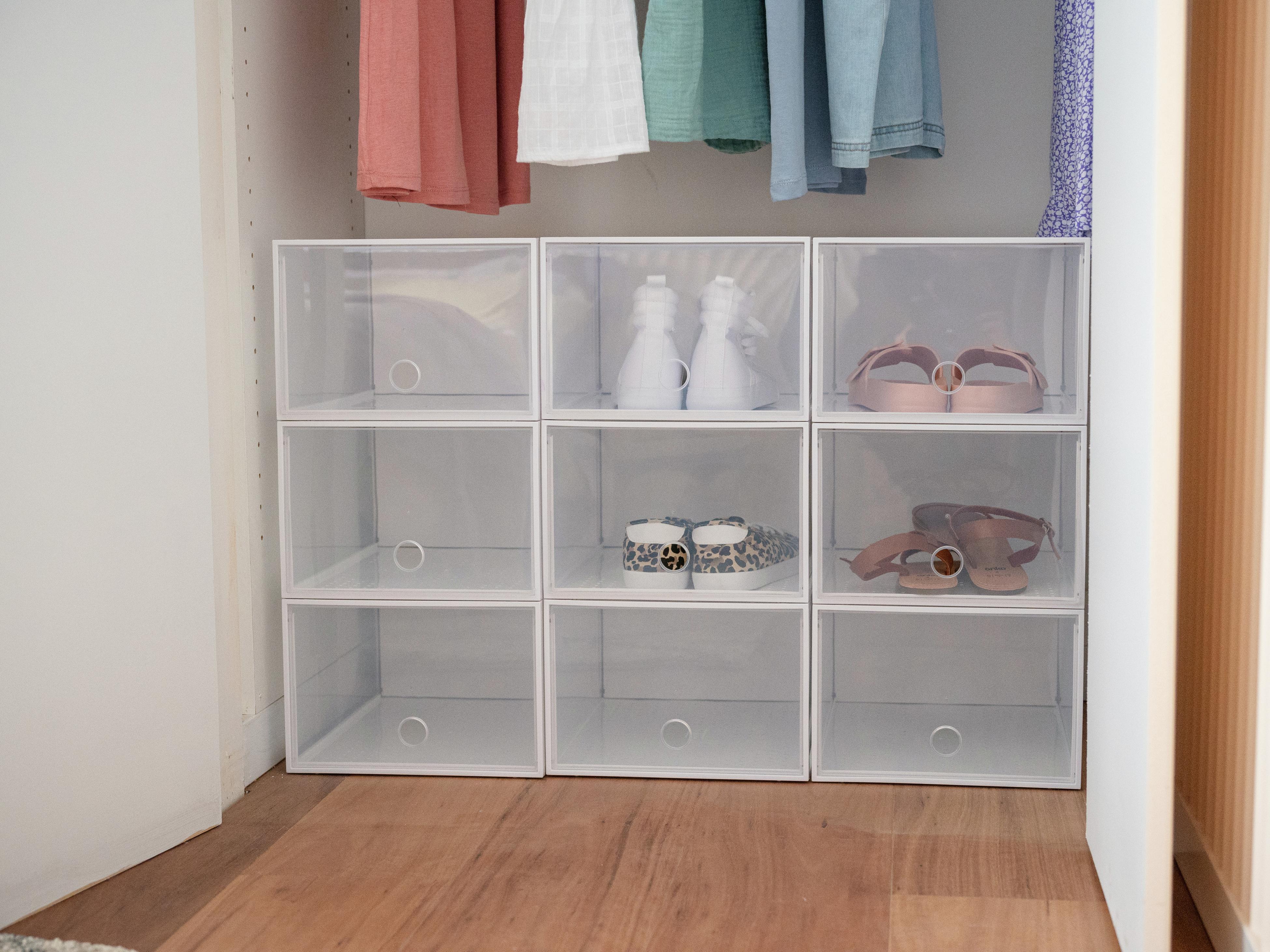 Wardrobe shoe storage on sale solutions