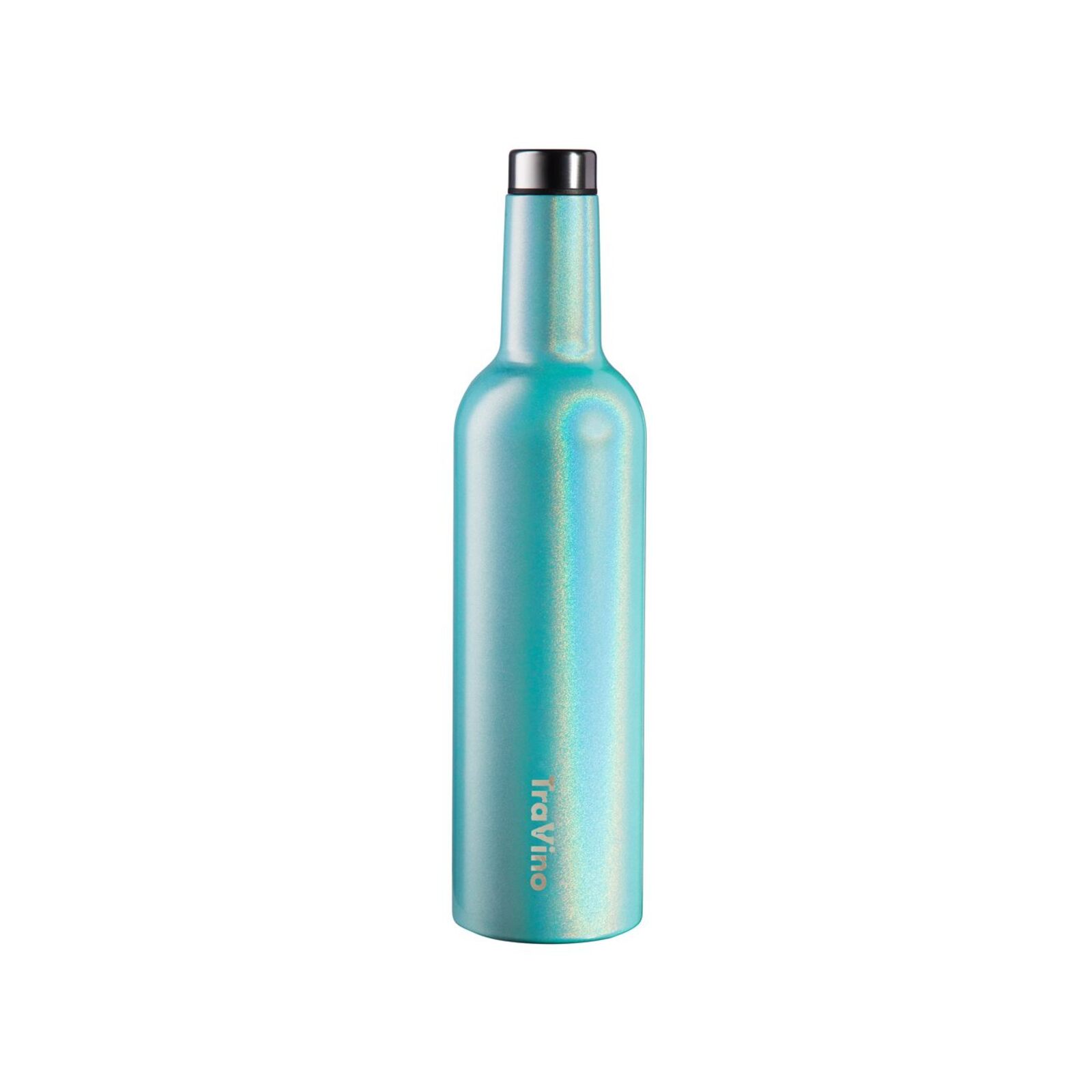 TraVino Insulated Wine Flask - 750ml Aqua Mist (Glitter) - Bunnings ...