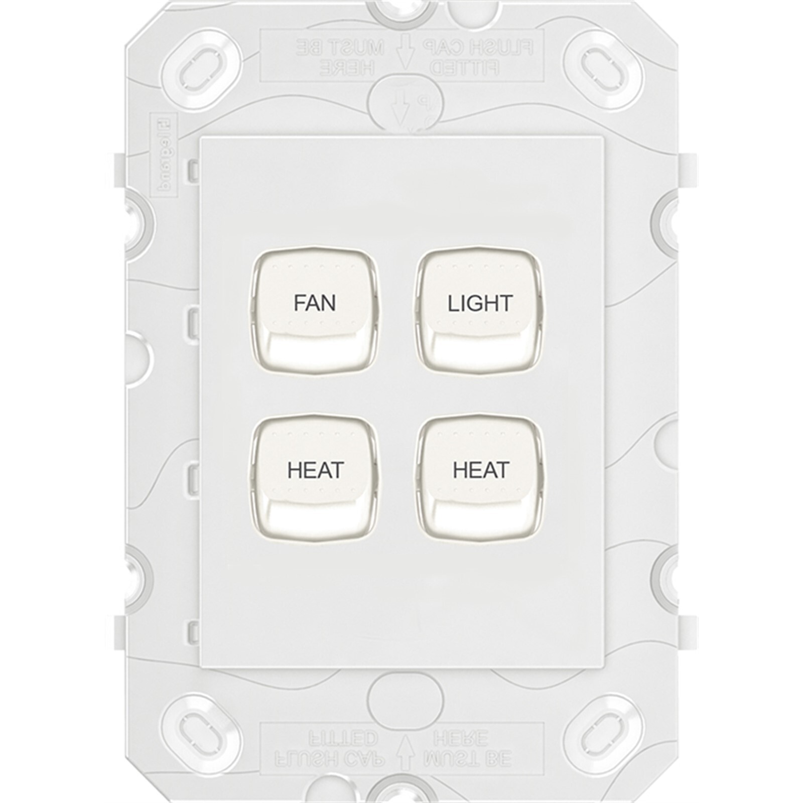 HPM ARTEOR 4 Gang Fan / Light / Heat Switch - Bunnings Australia