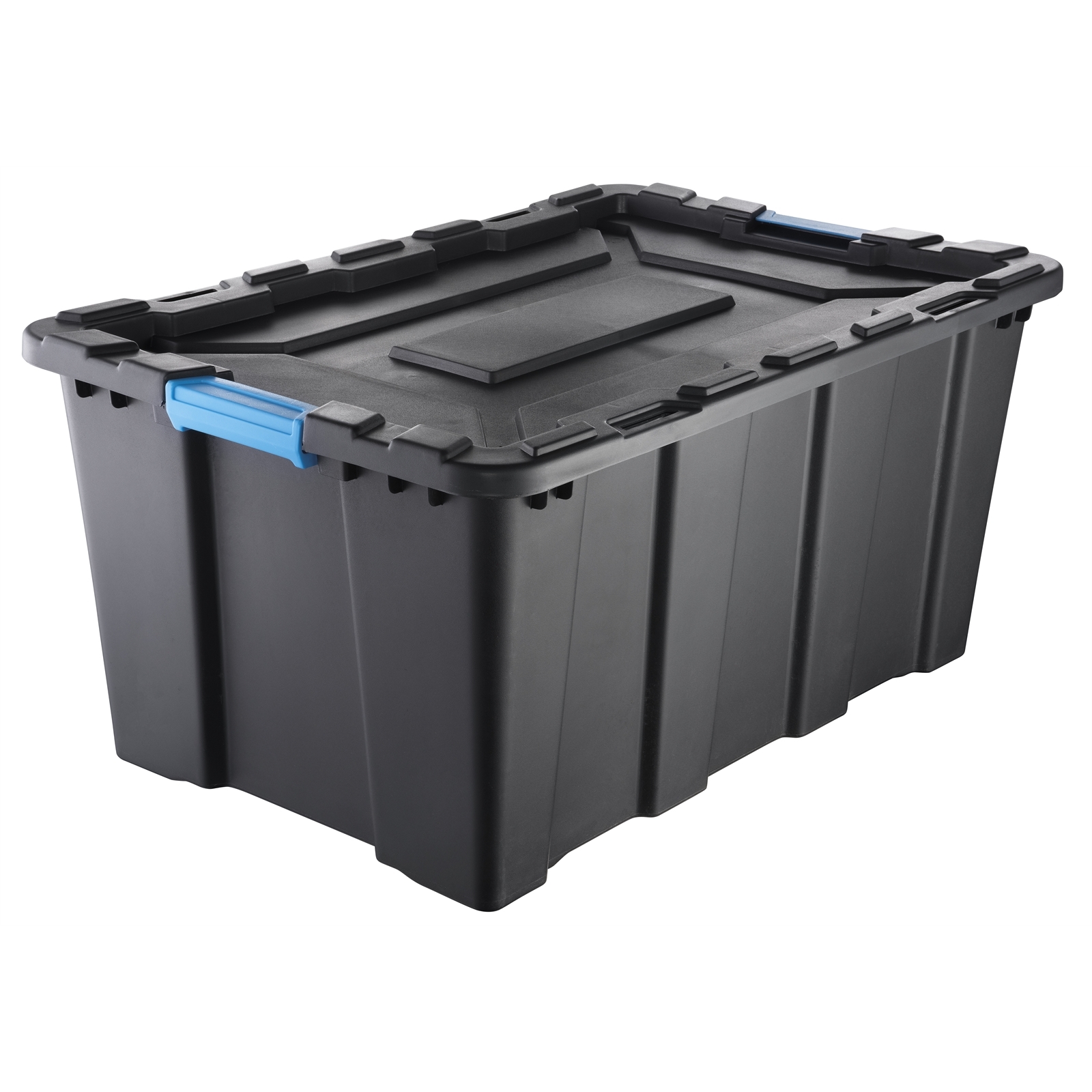 Inabox 100L Heavy Duty Black And Blue Storage Container Bunnings