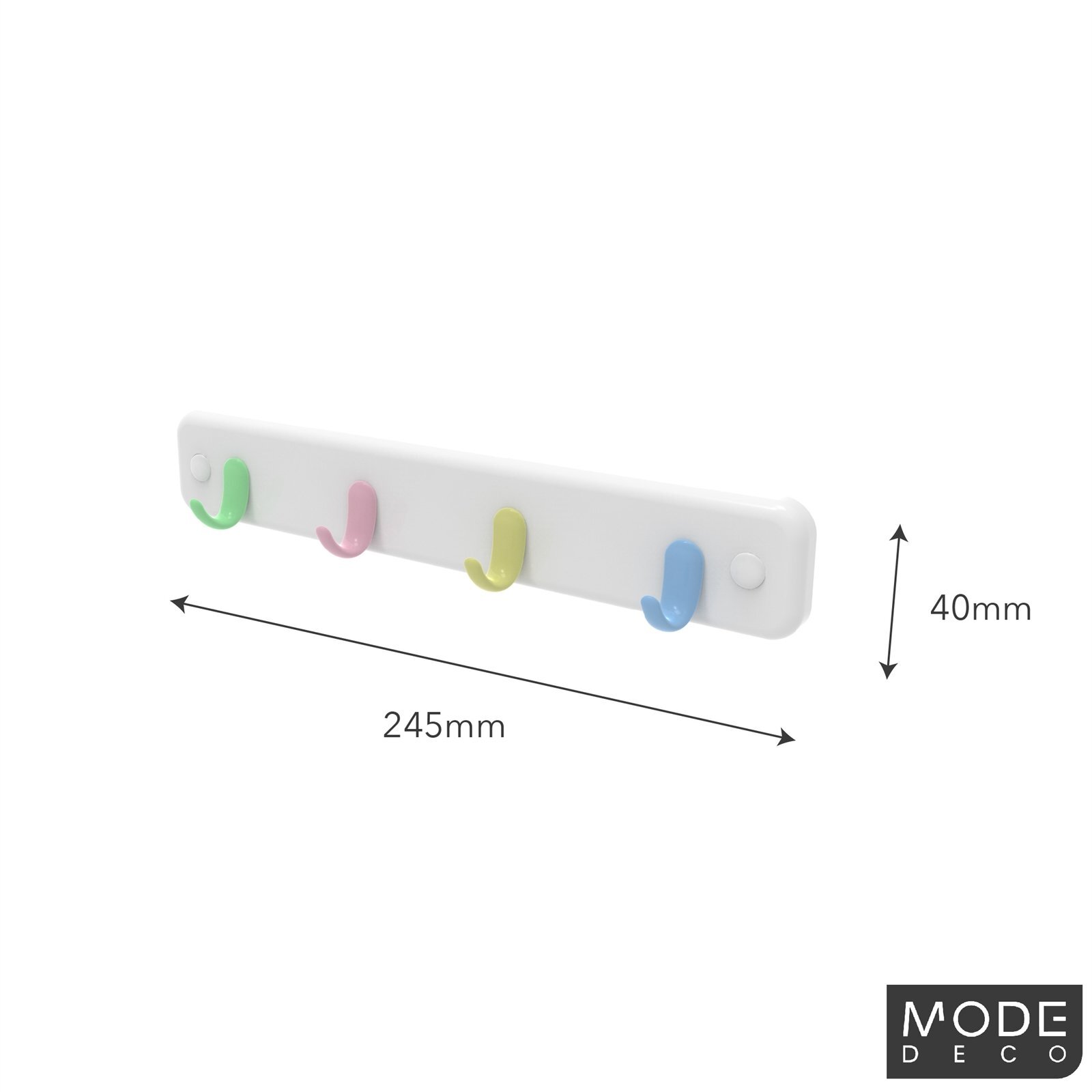 MODE 4 Pastel Hooks On White Board Key Rack - Bunnings Australia