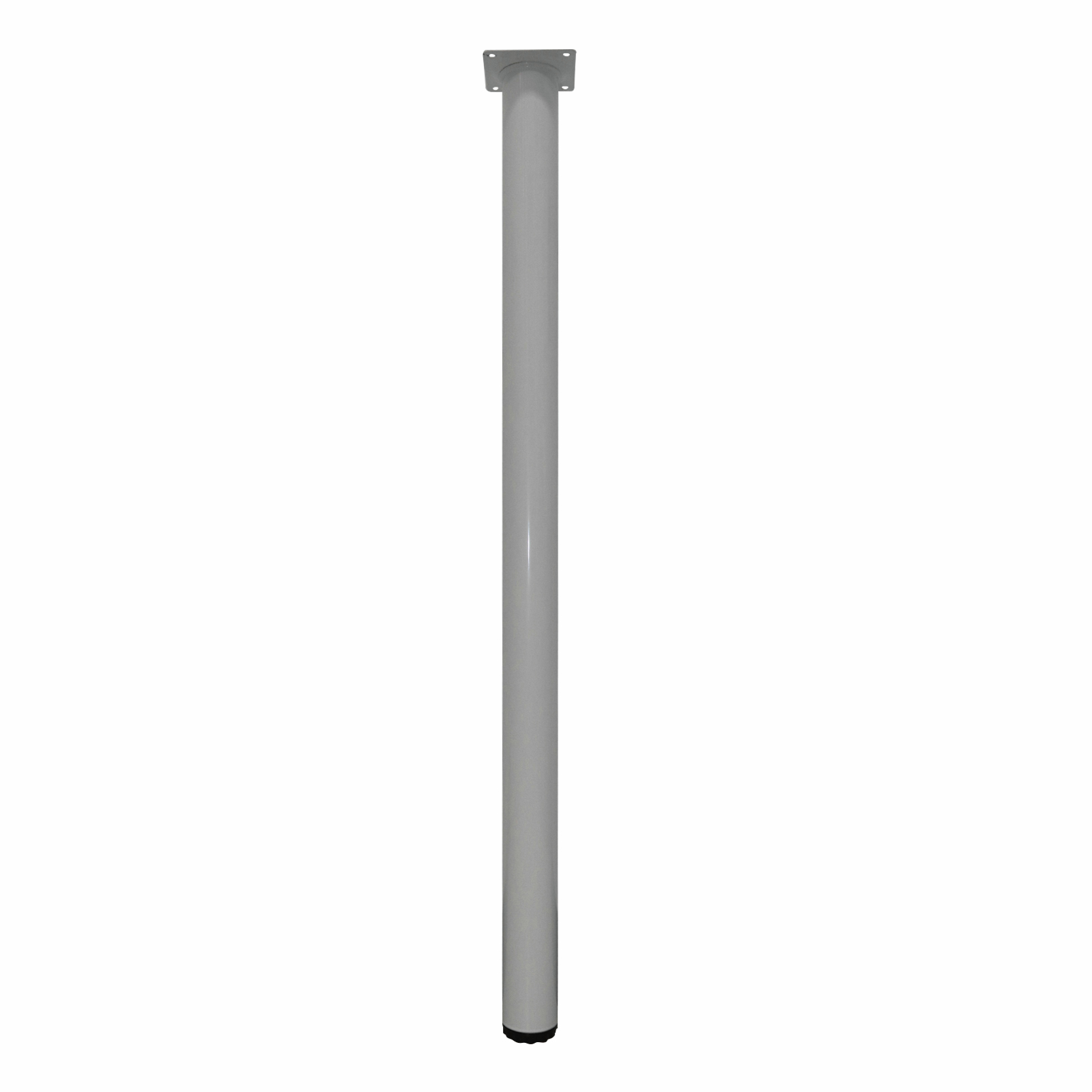 Adoored 40 x 710mm White Round Adjustable Metal Furniture Leg
