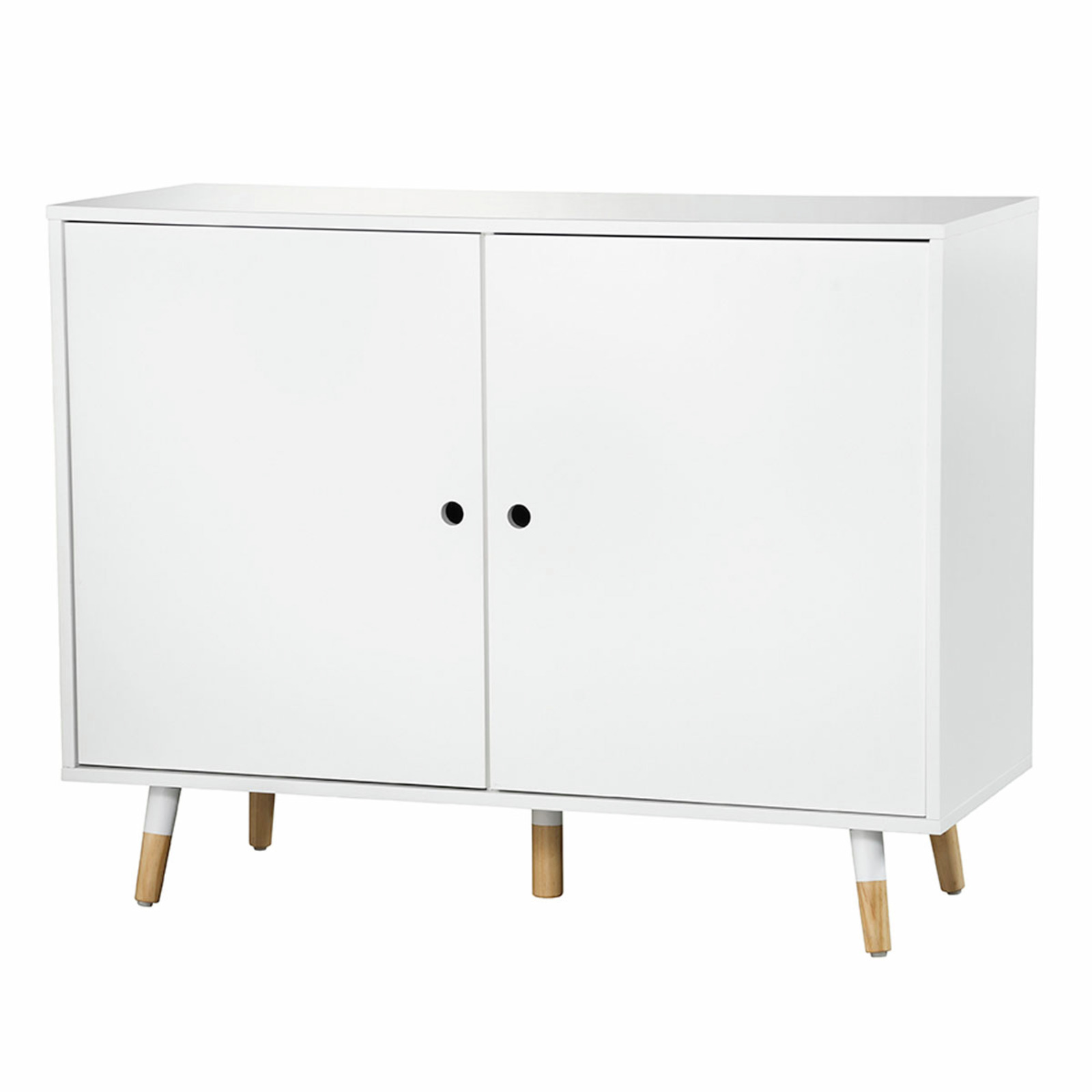 Groove Buffet Sideboard Storage Scandinavian Natural Base White