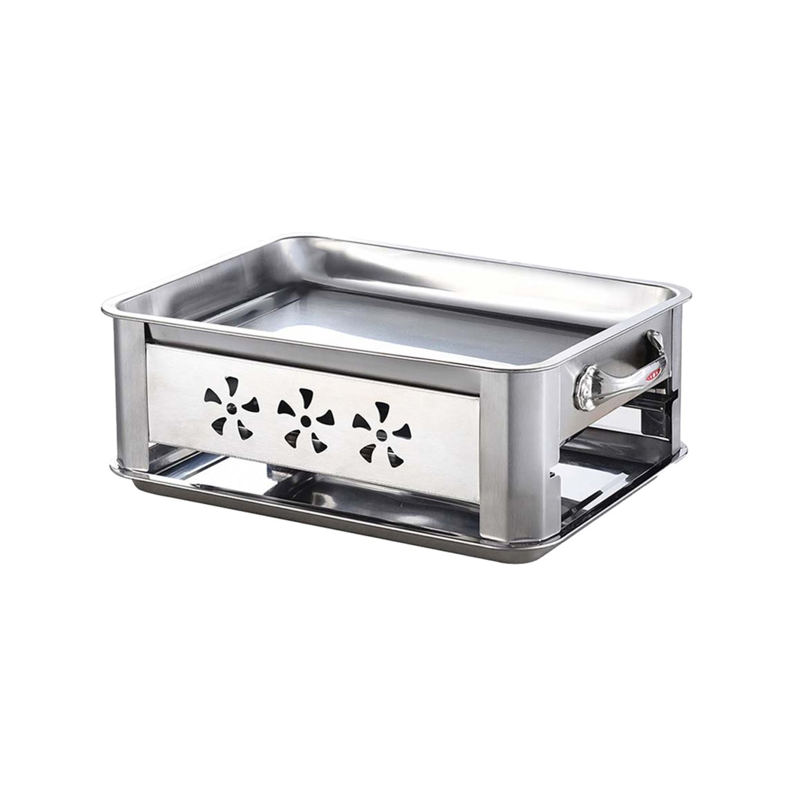 36CM Portable Stainless Steel Outdoor Chafing Dish Grill Plate