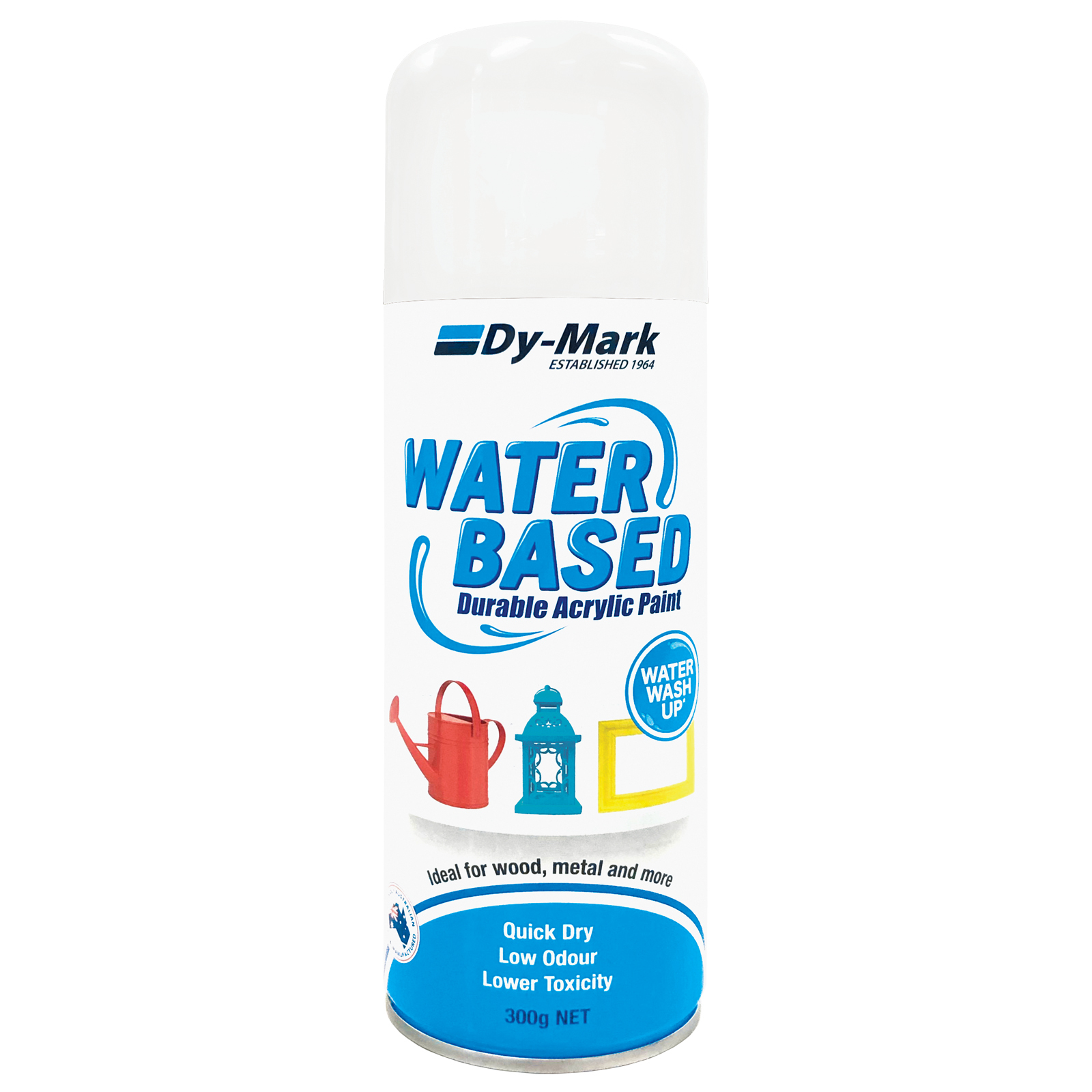 DyMark 300g Water Based Flat White Acrylic Spray Paint Bunnings