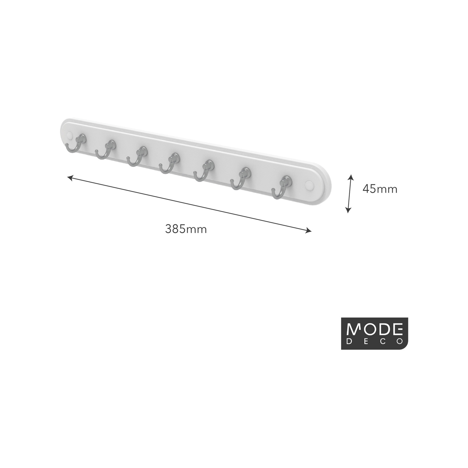 MODE 7 Chrome Hooks On White Board Key Rack Bunnings Australia