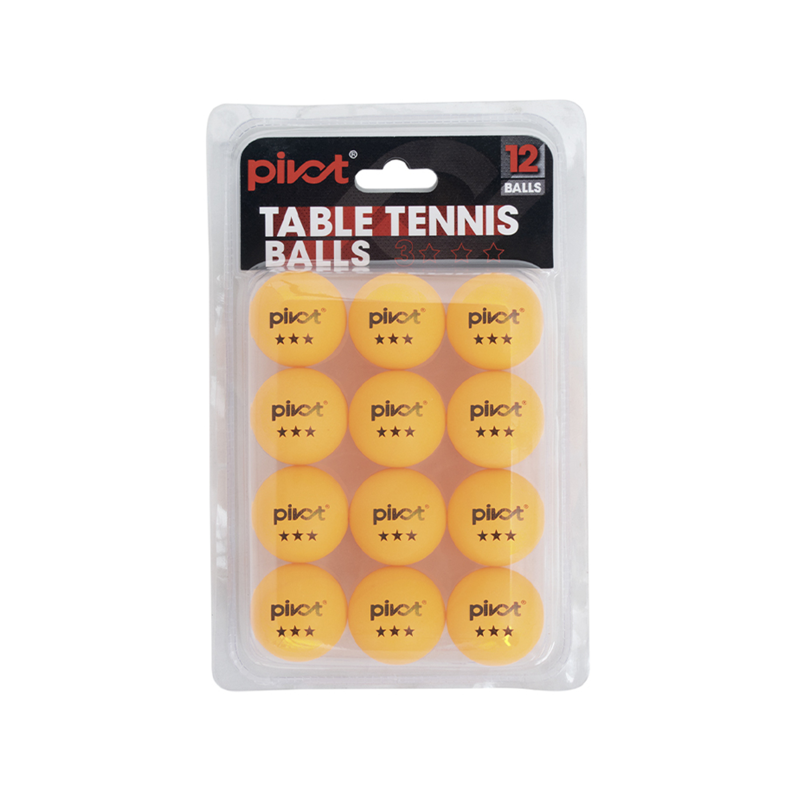 12pc Pivot 3 Star Table Tennis Balls Orange Bunnings Australia