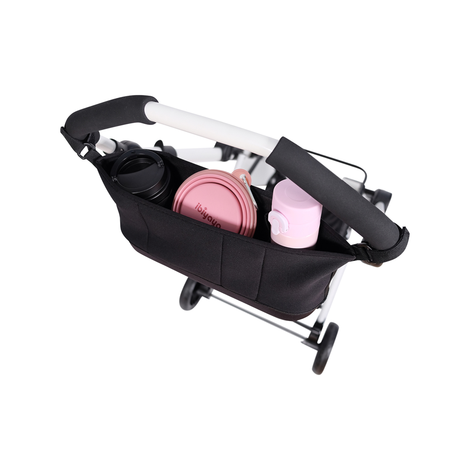 ibiyaya-pet-pram-organiser-stroller-pouch-black-bunnings-australia