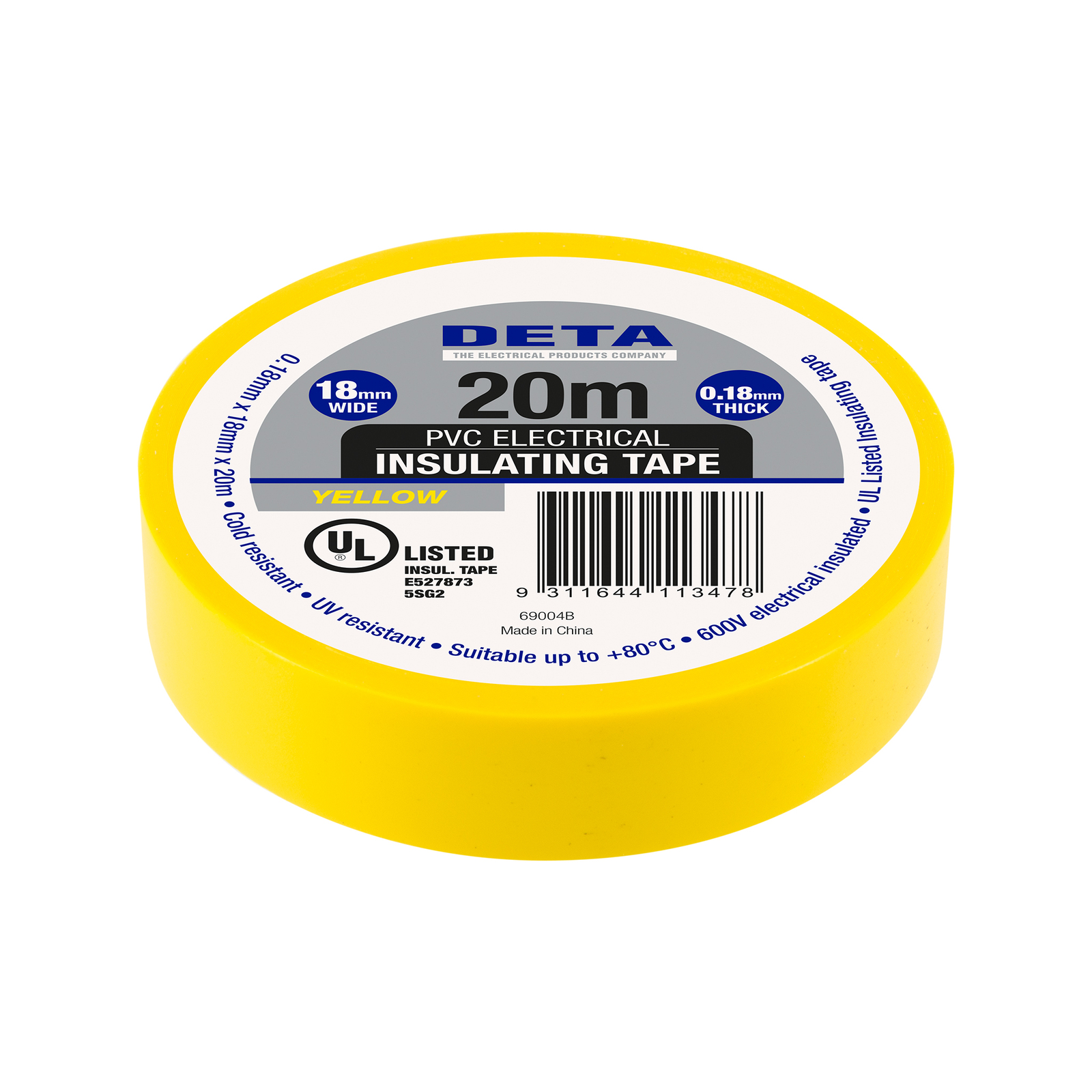 DETA 20m 18mm Yellow Insulation PVC Tape Bunnings Australia