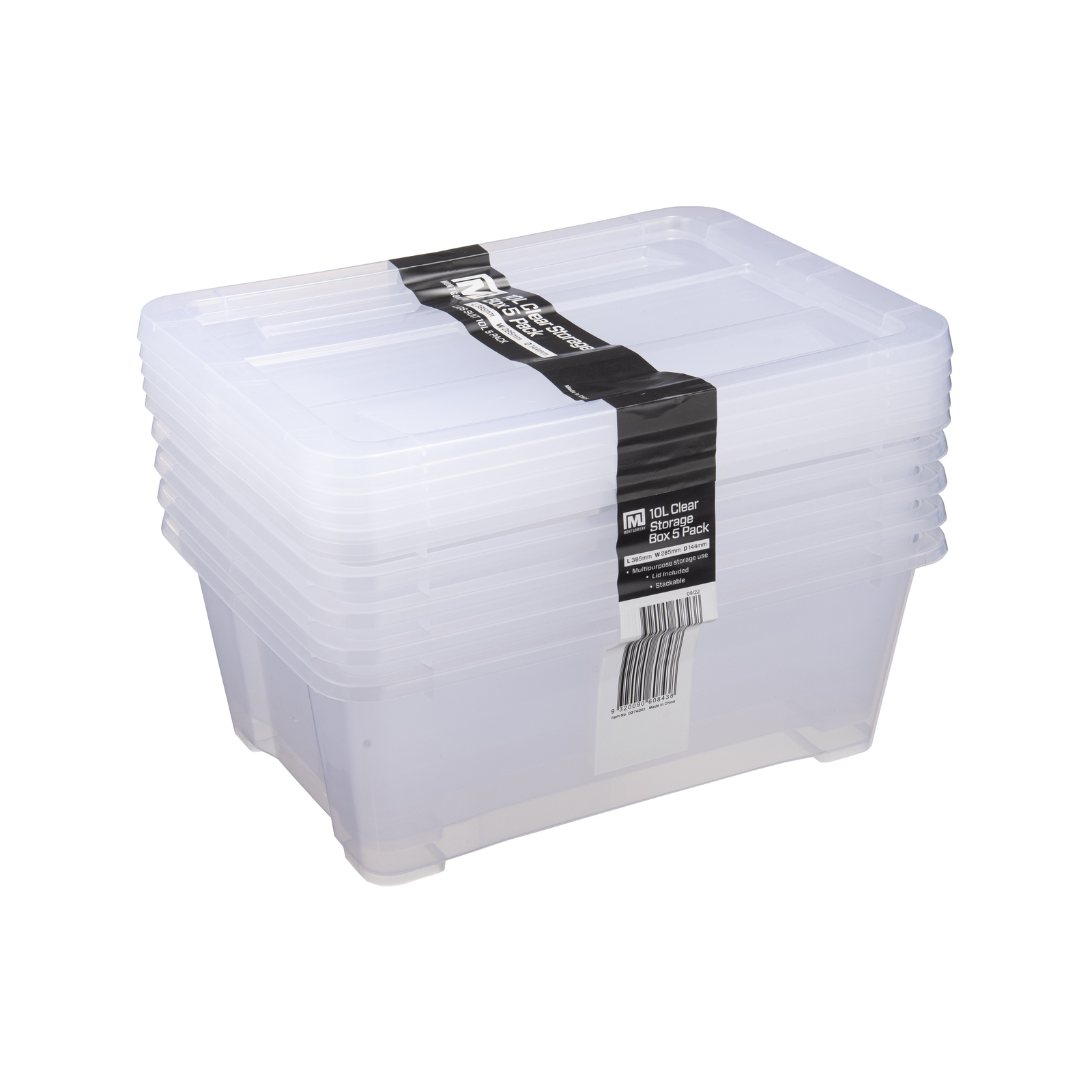 All Set 10L Clear Modular Storage Container 5 Pack Bunnings Australia