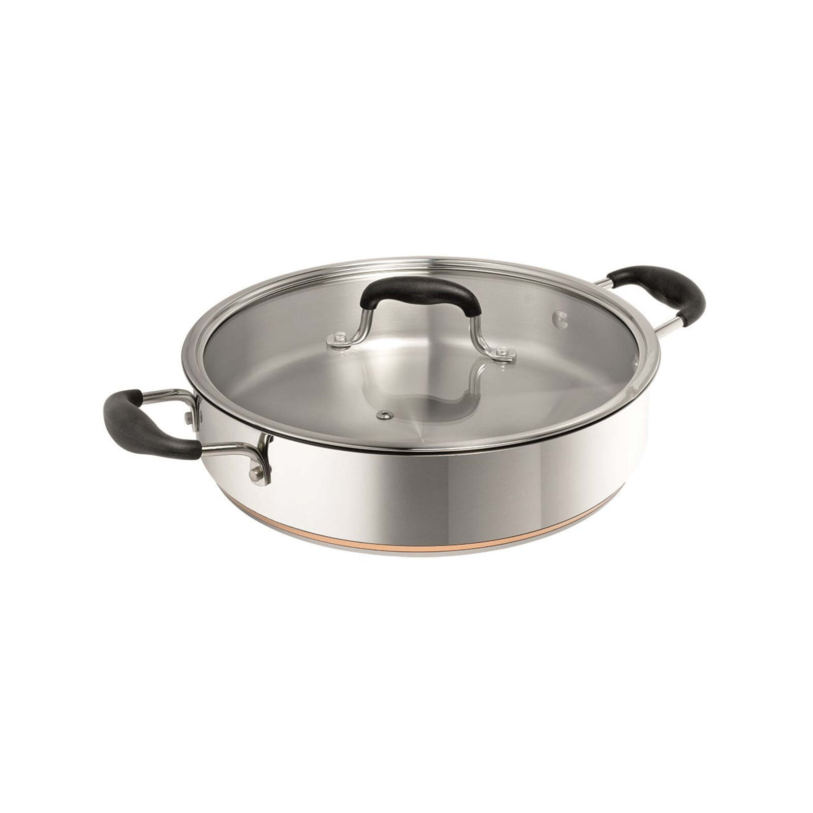 Baccarat Copper Bond Saute Pan with Lid 30cm Bunnings Australia