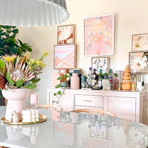 Pretty
  in pink - Upcycled buffet - Chalked Ultra Matt Paint Blush Pink.